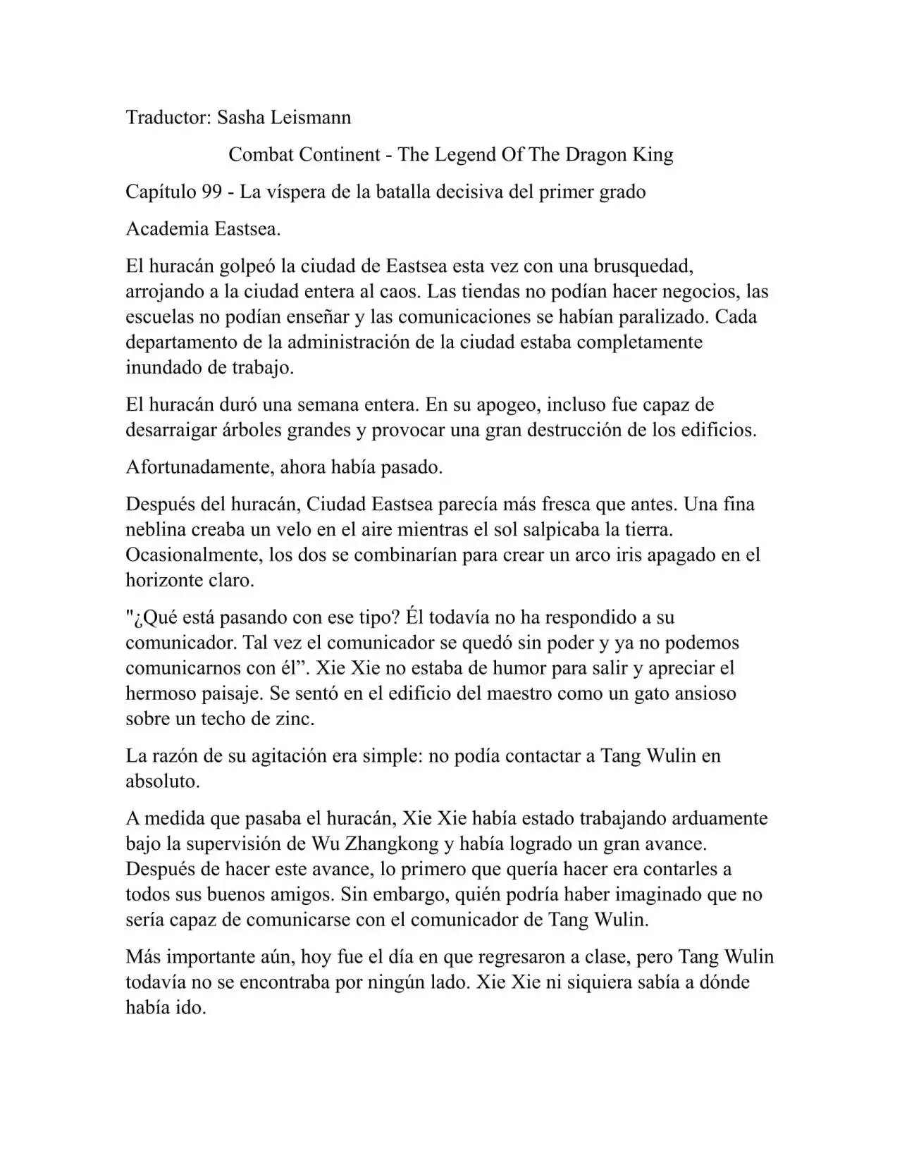 Combat Continent 3 Legend of the Dragón King (2014) - Capítulo 99 - Página 1 - LectorTMOo