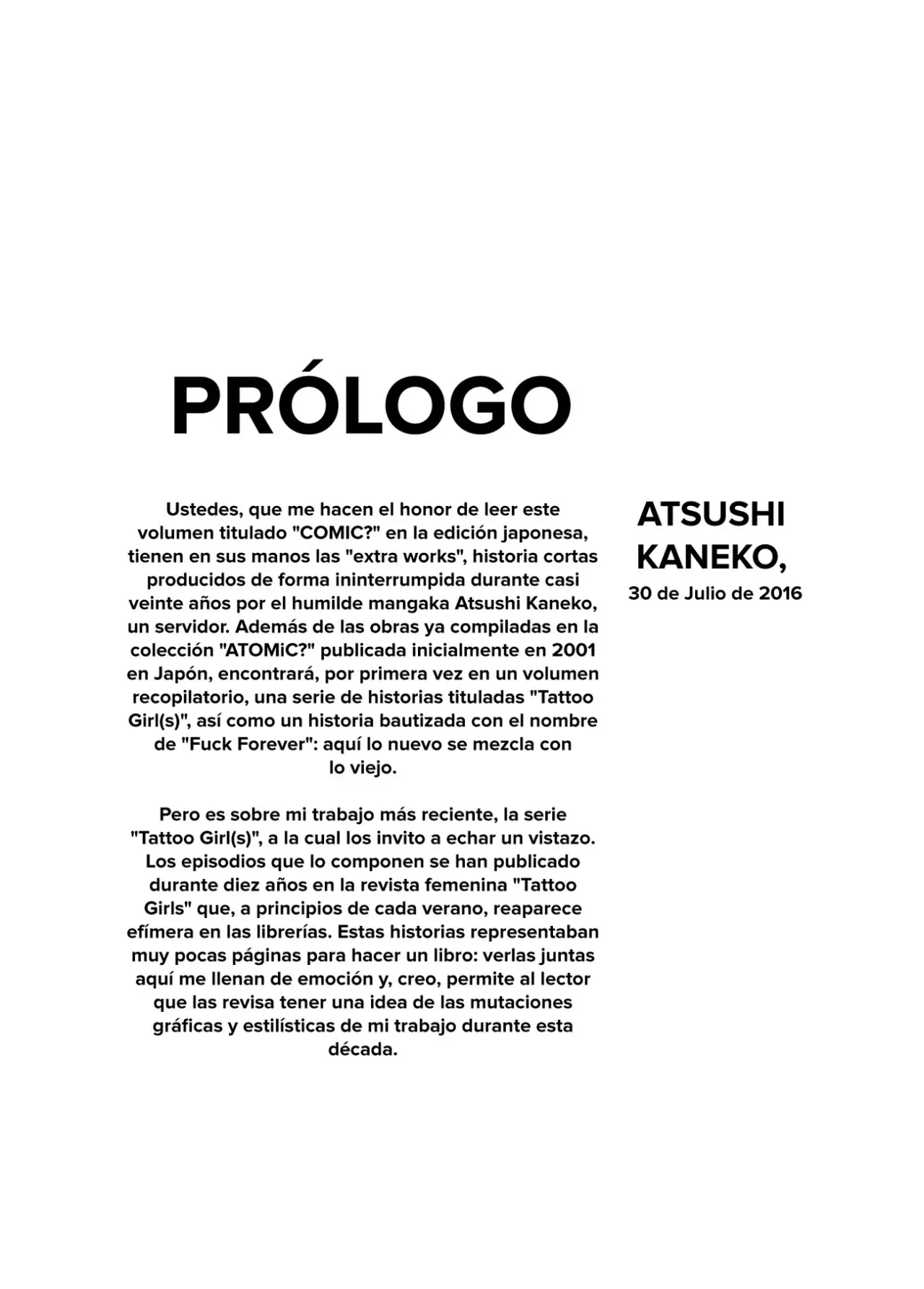 Comic? Kaneko Atsushi Extra works (2016) - Capítulo 1 - Página 5 - LectorTMOo