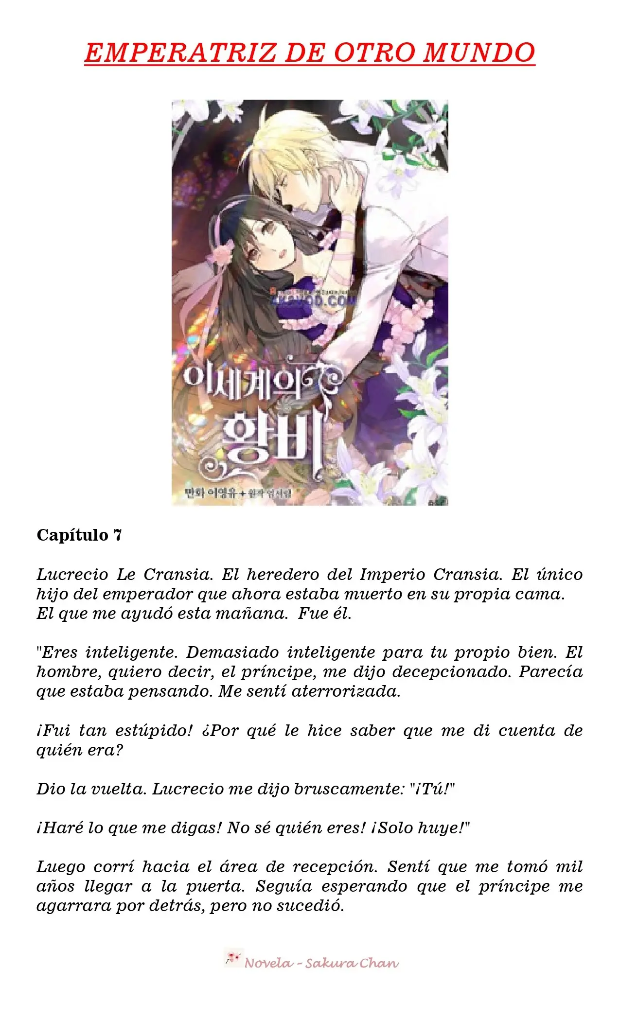 Emperatriz de Otro Mundo (Novela) (2019) - Capítulo 7 - Página 1 - LectorTMOo