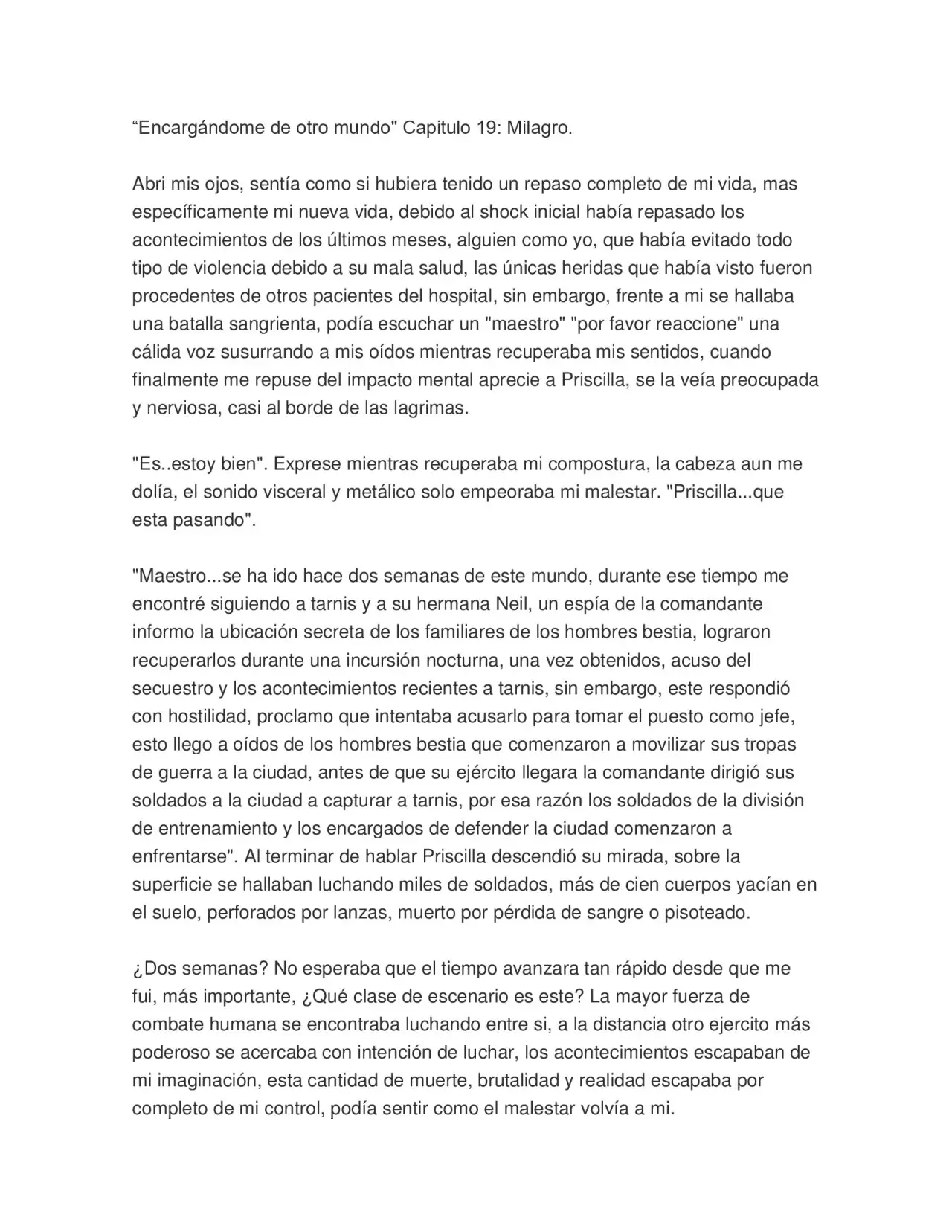 Encargandome de otro mundo. (2018) - Capítulo 19 - Página 1 - LectorTMOo