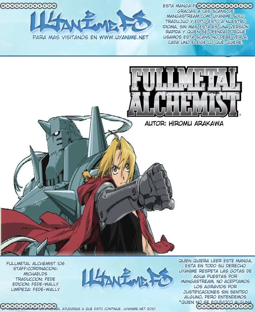 Fullmetal Alchemist (2001) - Capítulo 106 - Página 1 - LectorTMOo