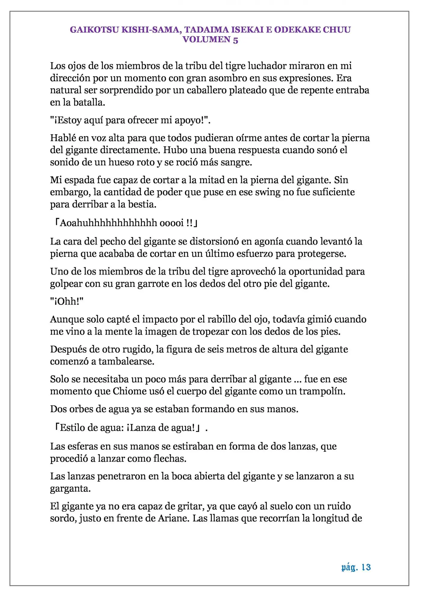 GAIKOTSU KISHI-SAMA (Novela) (2015) - Capítulo 101 - Página 13 - LectorTMOo