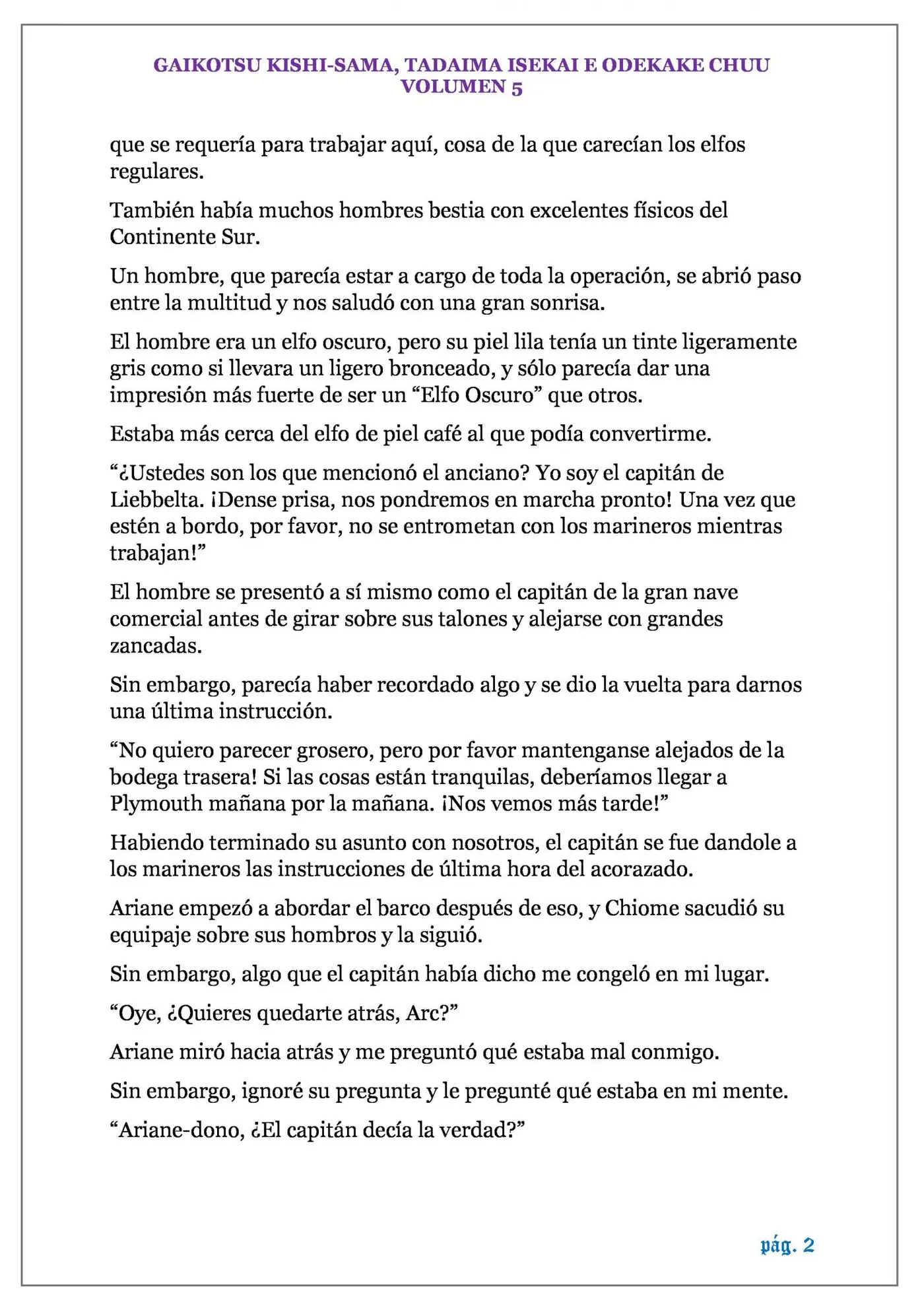 GAIKOTSU KISHI-SAMA (Novela) (2015) - Capítulo 106 - Página 2 - LectorTMOo