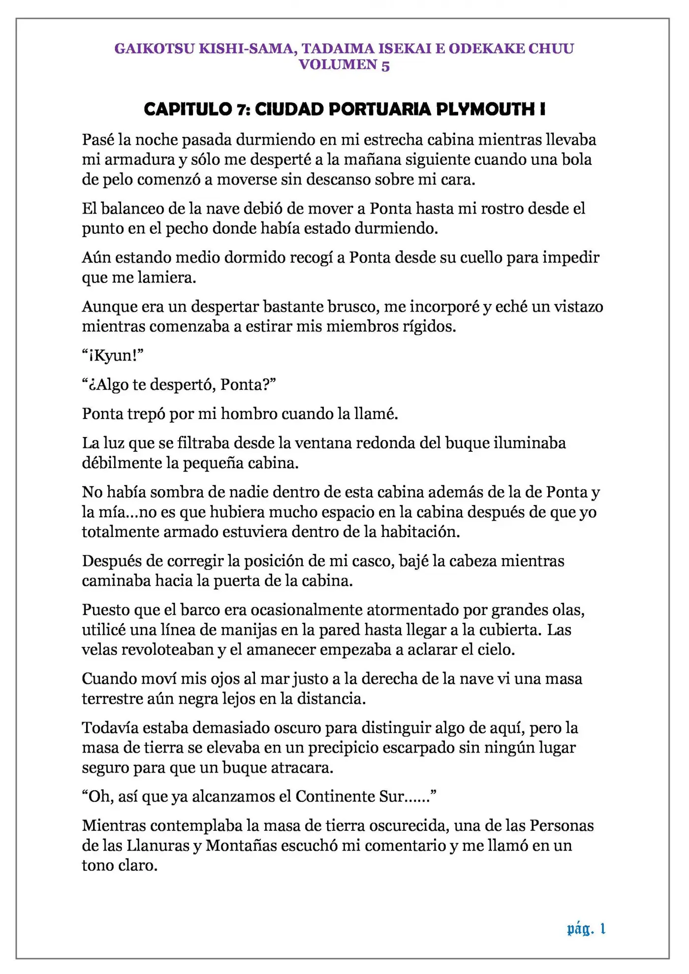 GAIKOTSU KISHI-SAMA (Novela) (2015) - Capítulo 108 - Página 1 - LectorTMOo