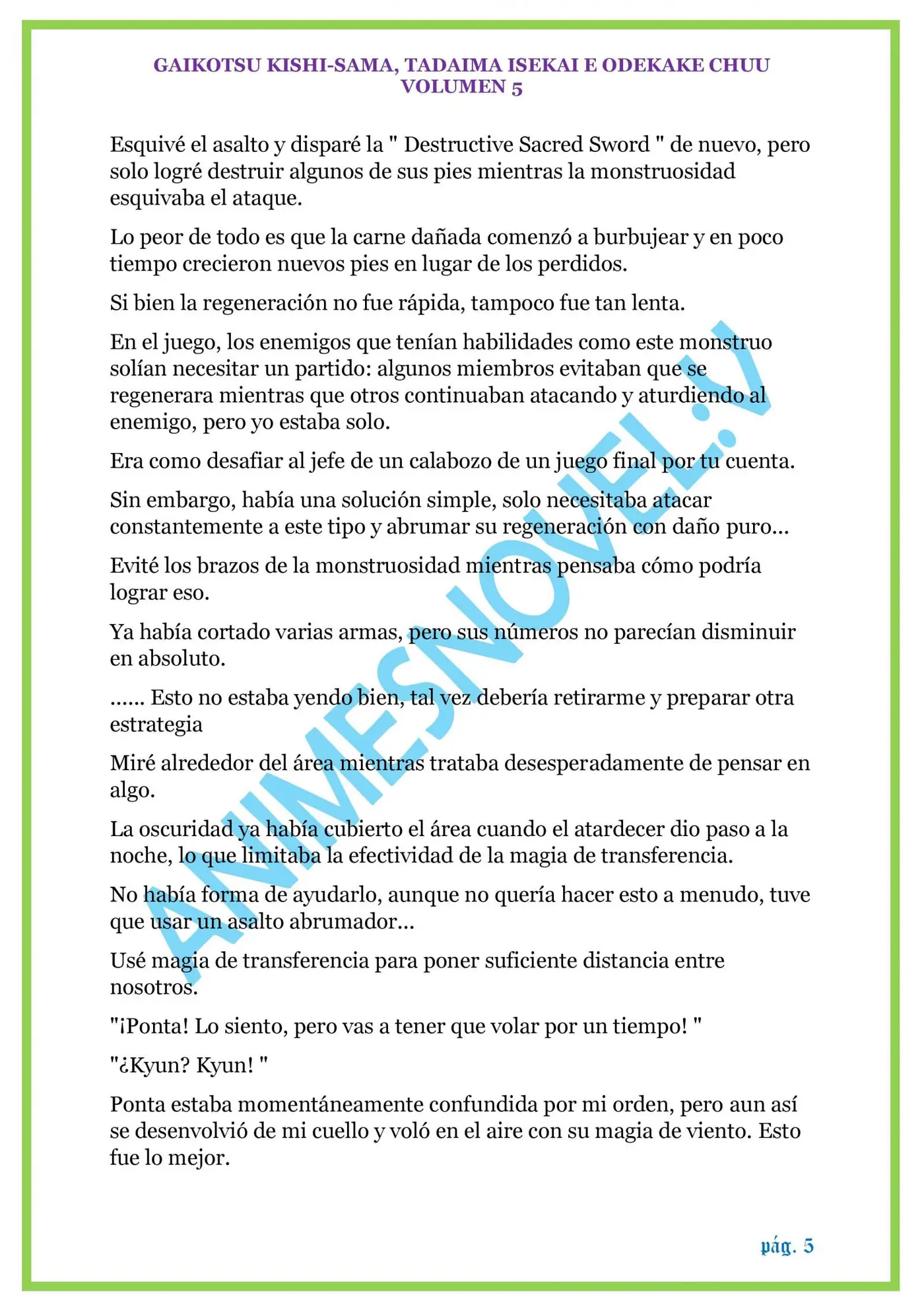 GAIKOTSU KISHI-SAMA (Novela) (2015) - Capítulo 124 - Página 5 - LectorTMOo