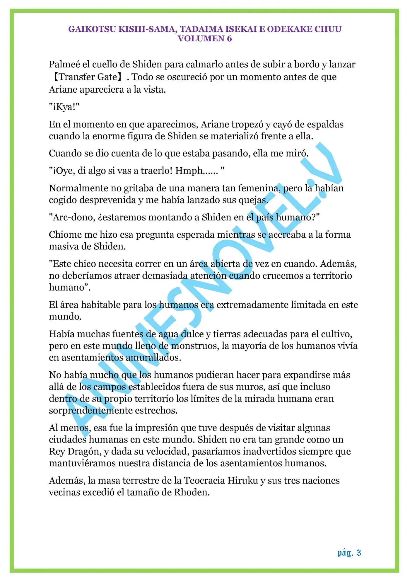 GAIKOTSU KISHI-SAMA (Novela) (2015) - Capítulo 133 - Página 3 - LectorTMOo
