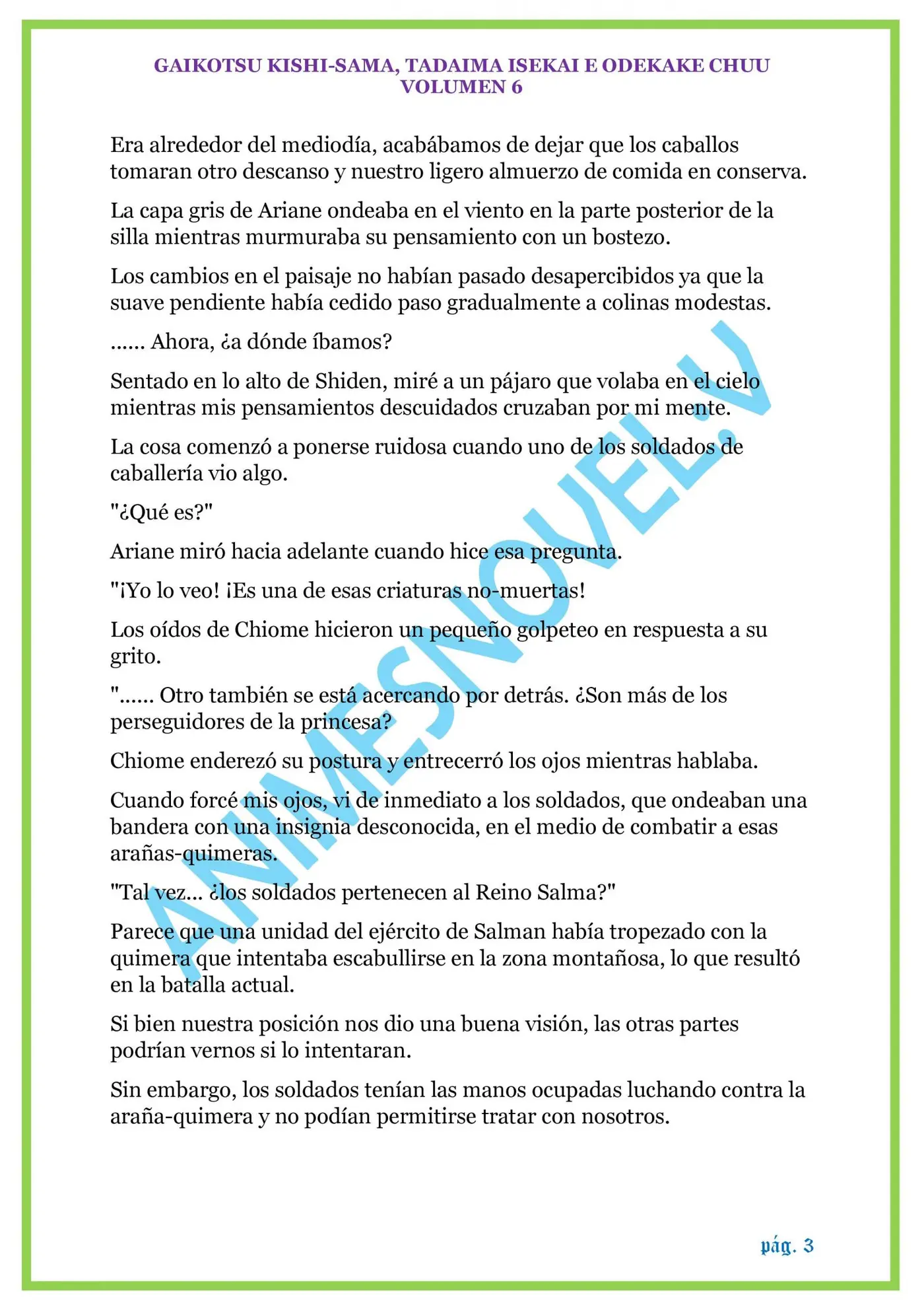 GAIKOTSU KISHI-SAMA (Novela) (2015) - Capítulo 146 - Página 3 - LectorTMOo