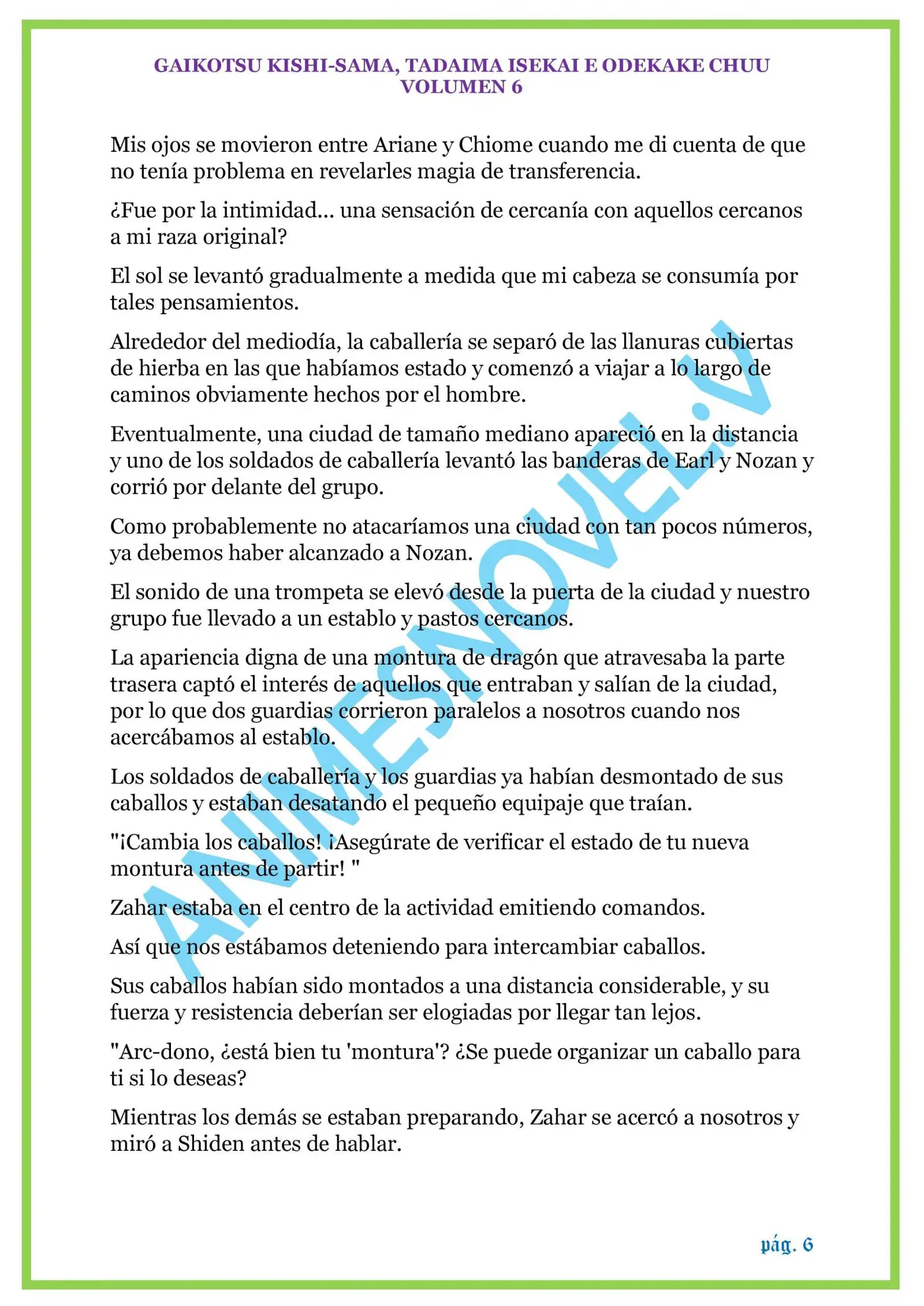 GAIKOTSU KISHI-SAMA (Novela) (2015) - Capítulo 147 - Página 6 - LectorTMOo