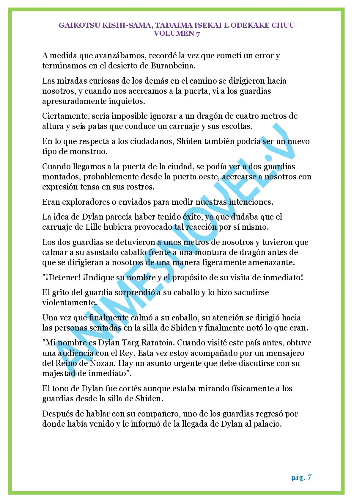 GAIKOTSU KISHI-SAMA (Novela) (2015) - Capítulo 168 - Página 7 - LectorTMOo