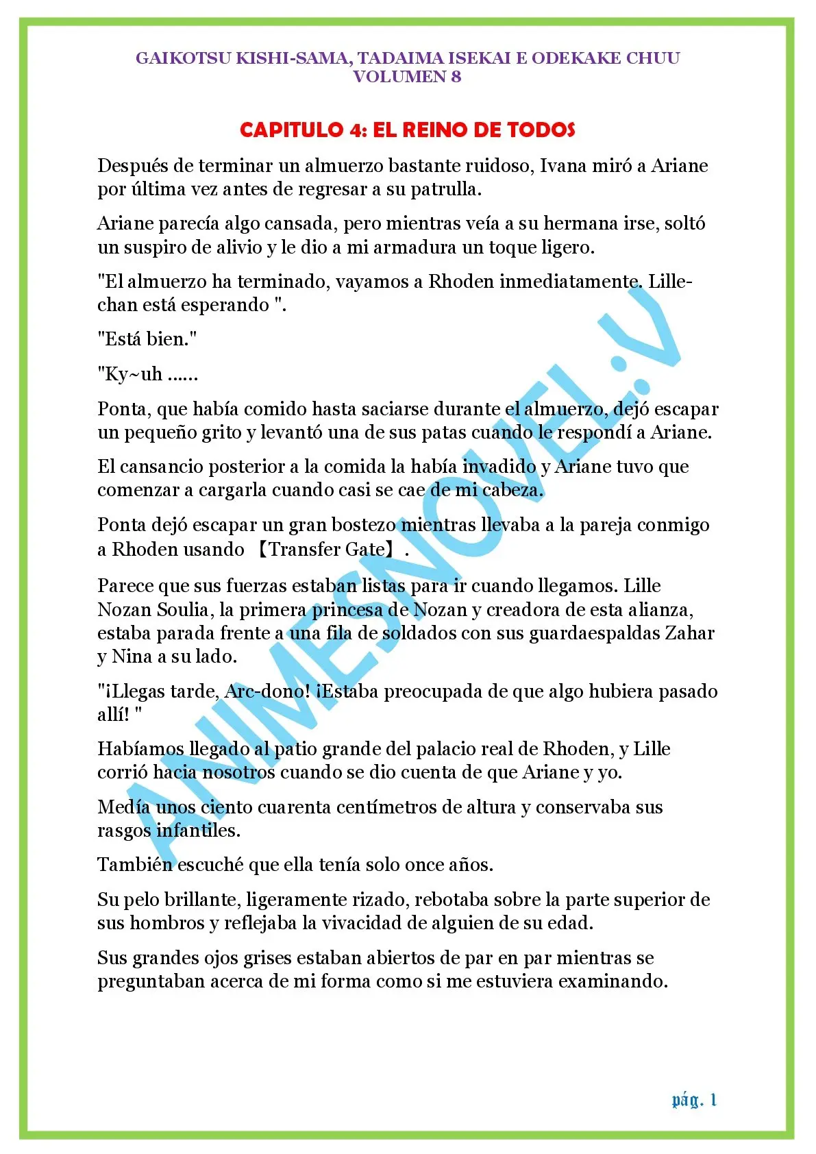 GAIKOTSU KISHI-SAMA (Novela) (2015) - Capítulo 179 - Página 1 - LectorTMOo
