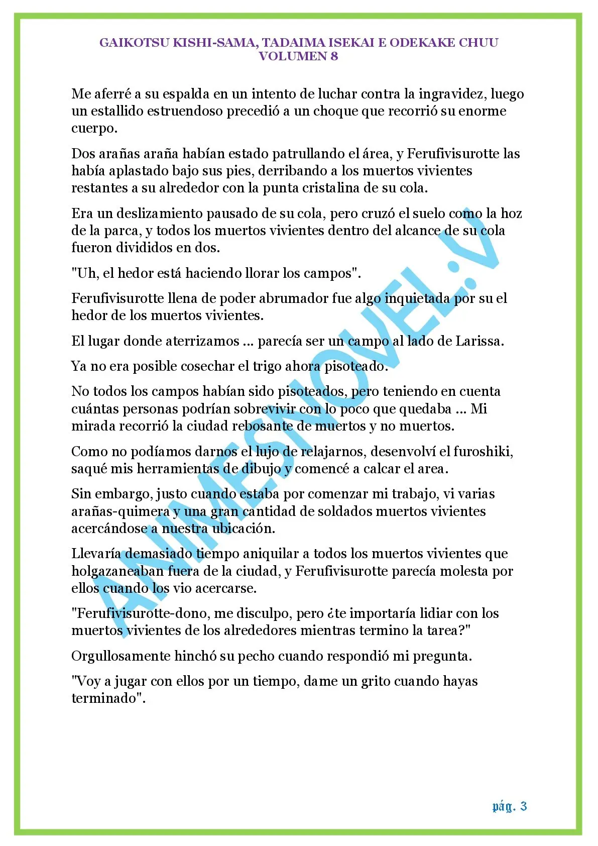 GAIKOTSU KISHI-SAMA (Novela) (2015) - Capítulo 183 - Página 3 - LectorTMOo