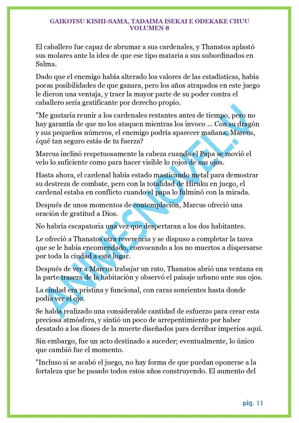 GAIKOTSU KISHI-SAMA (Novela) (2015) - Capítulo 191 - Página 11 - LectorTMOo