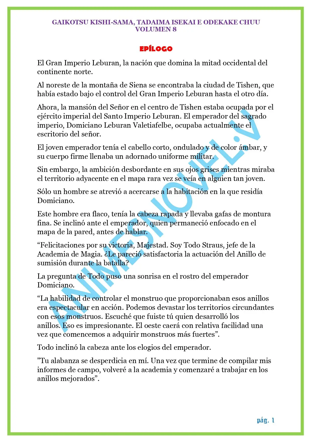 GAIKOTSU KISHI-SAMA (Novela) (2015) - Capítulo 200 - Página 1 - LectorTMOo