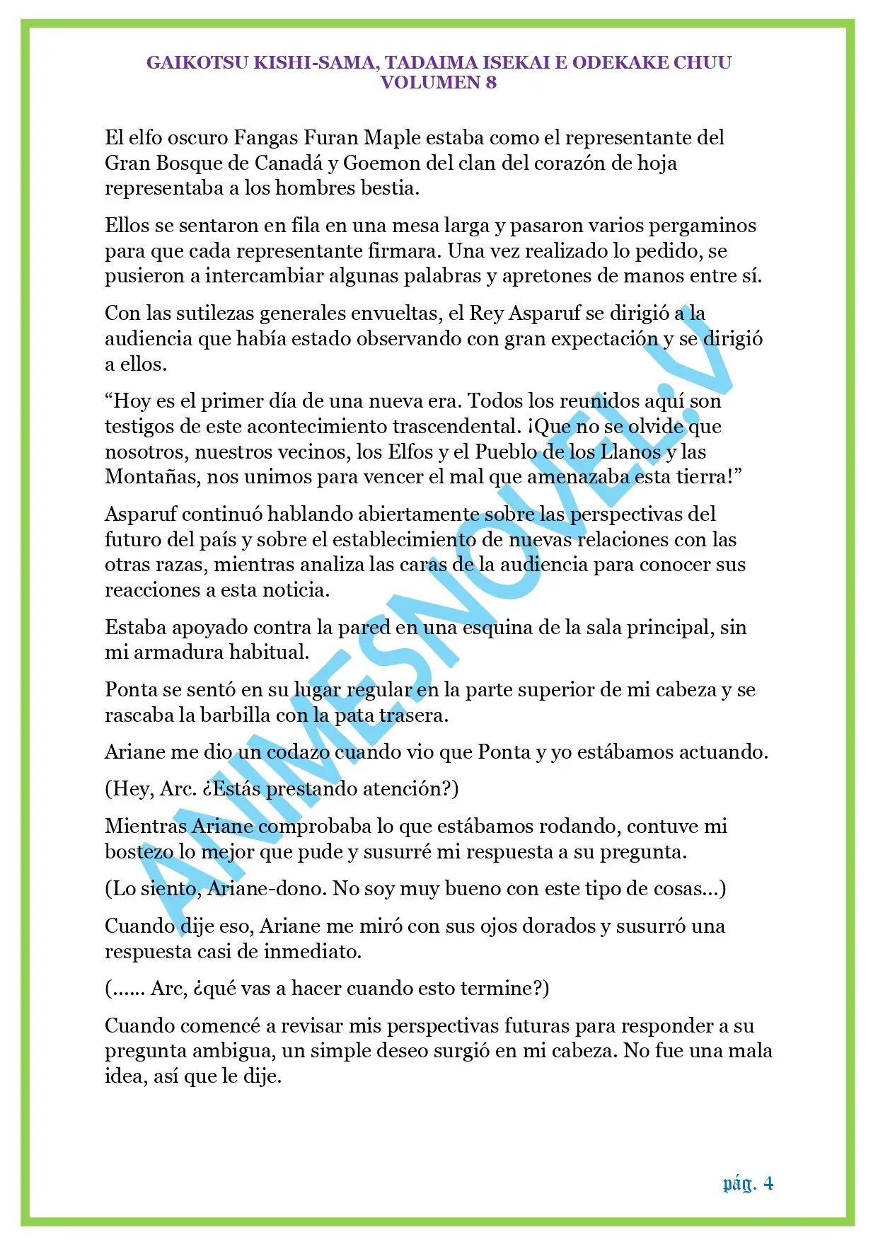 GAIKOTSU KISHI-SAMA (Novela) (2015) - Capítulo 200 - Página 4 - LectorTMOo
