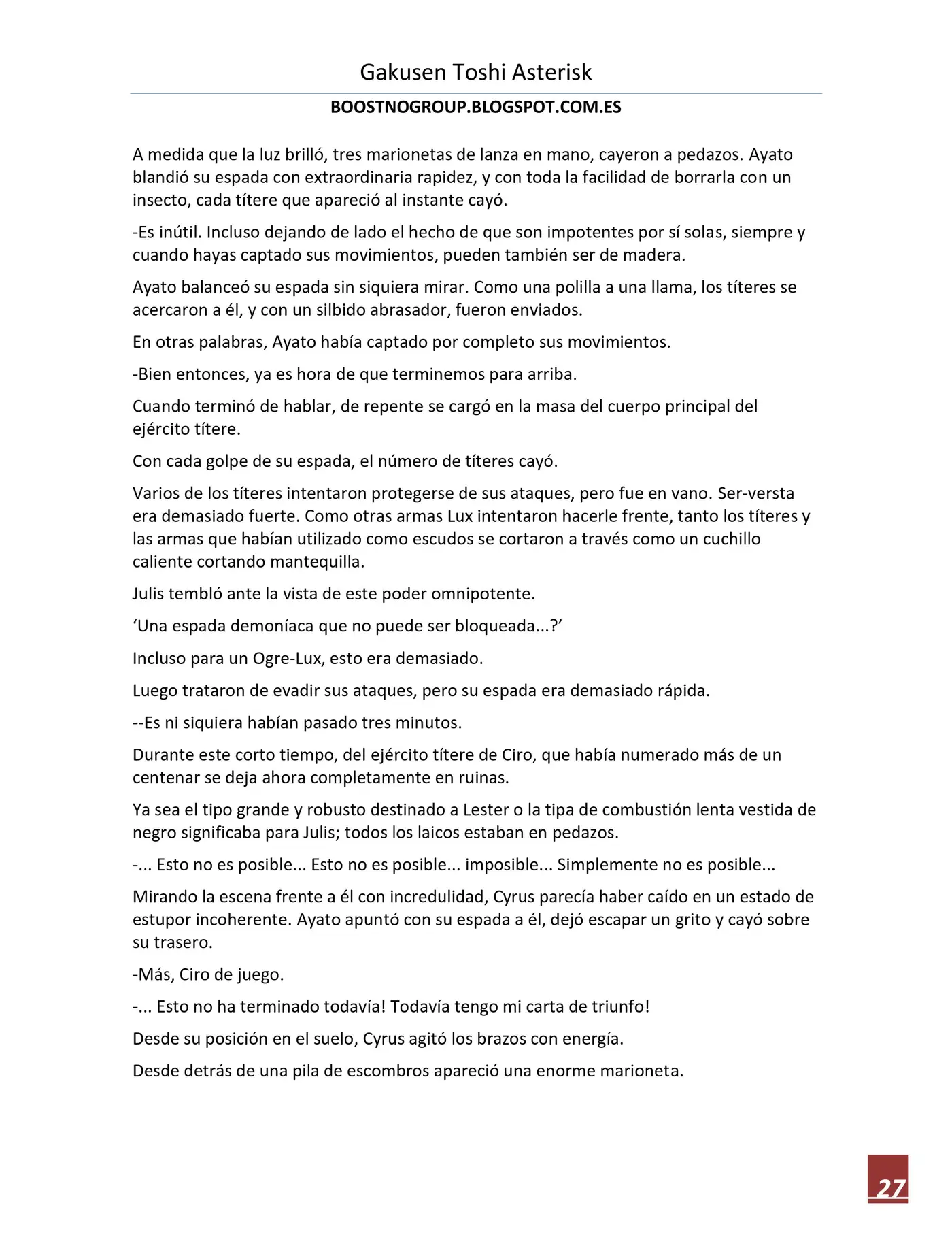 Gakusen Toshi Asterisk (Novela) (2016) - Capítulo 7 - Página 27 - LectorTMOo