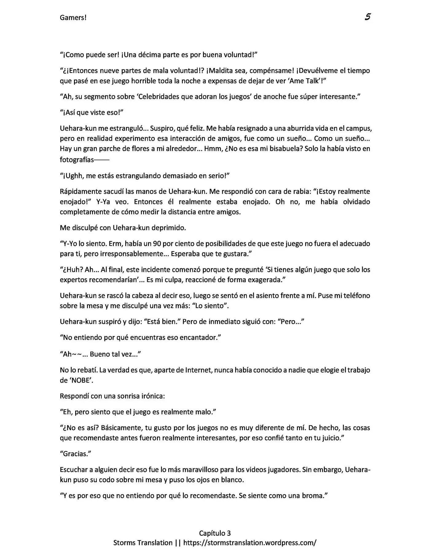 Gamers! (Novela) (2015) - Capítulo 3.1 - Página 5 - LectorTMOo