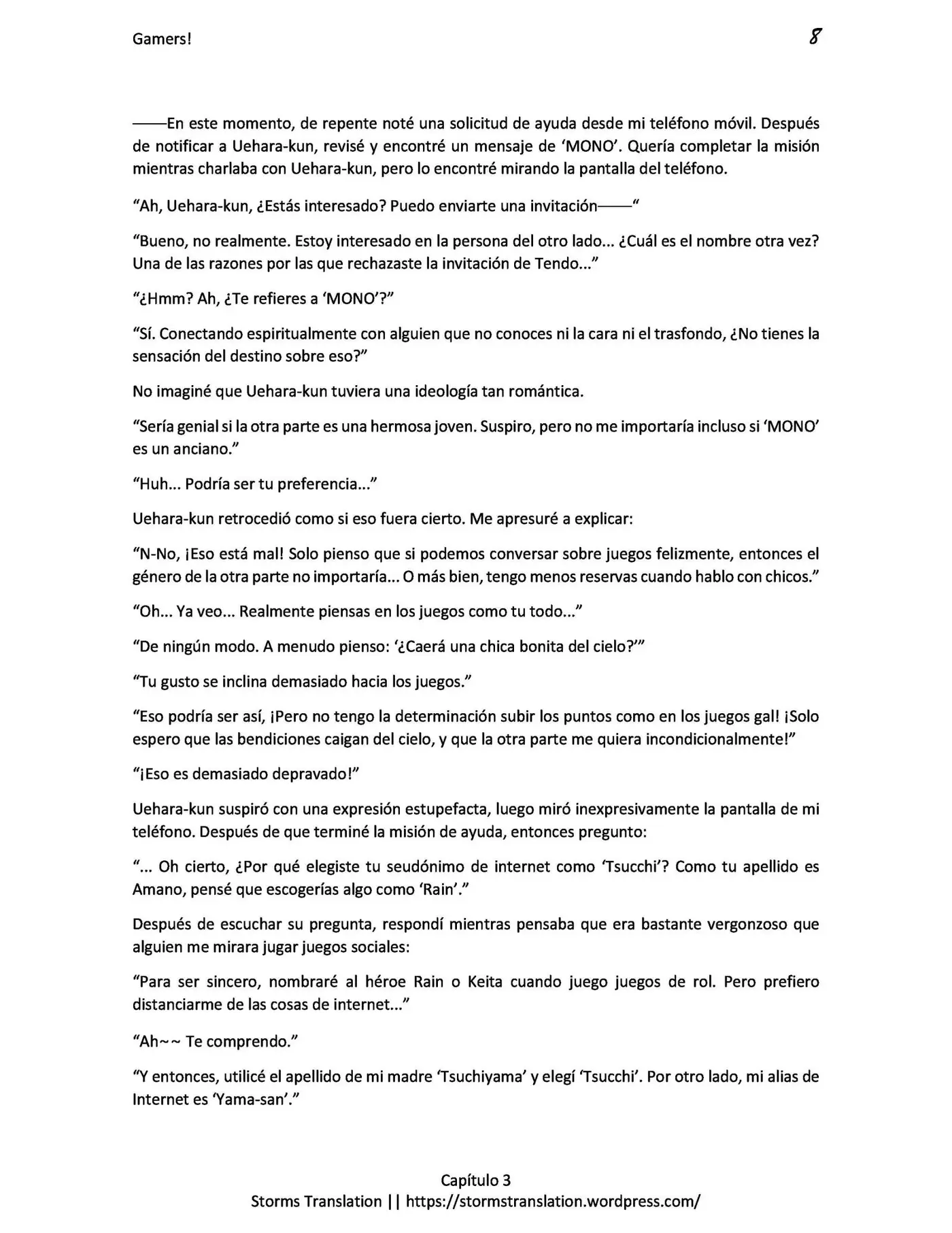 Gamers! (Novela) (2015) - Capítulo 3.1 - Página 8 - LectorTMOo