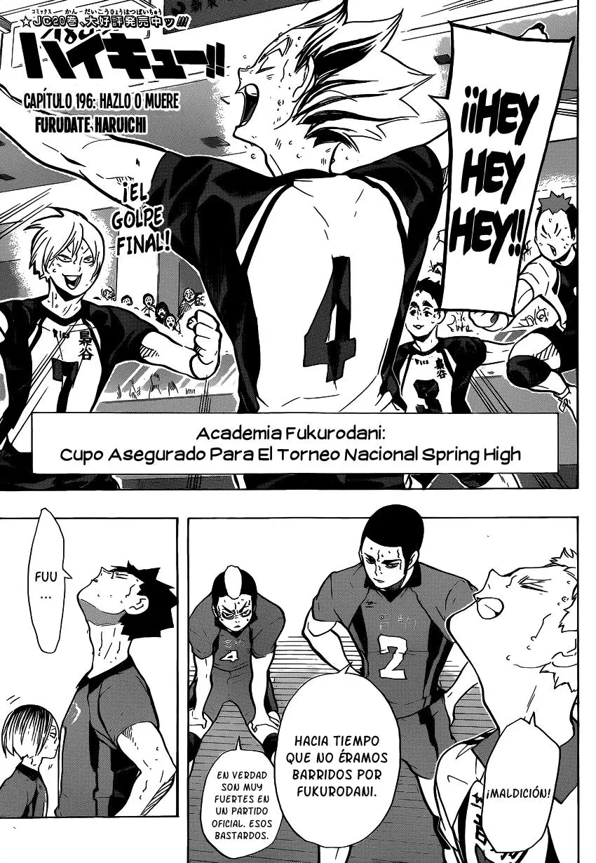 Haikyu!! (2012) - Capítulo 196 - Página 2 - LectorTMOo
