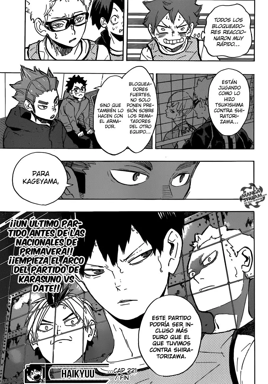 Haikyu!! (2012) - Capítulo 221 - Página 17 - LectorTMOo
