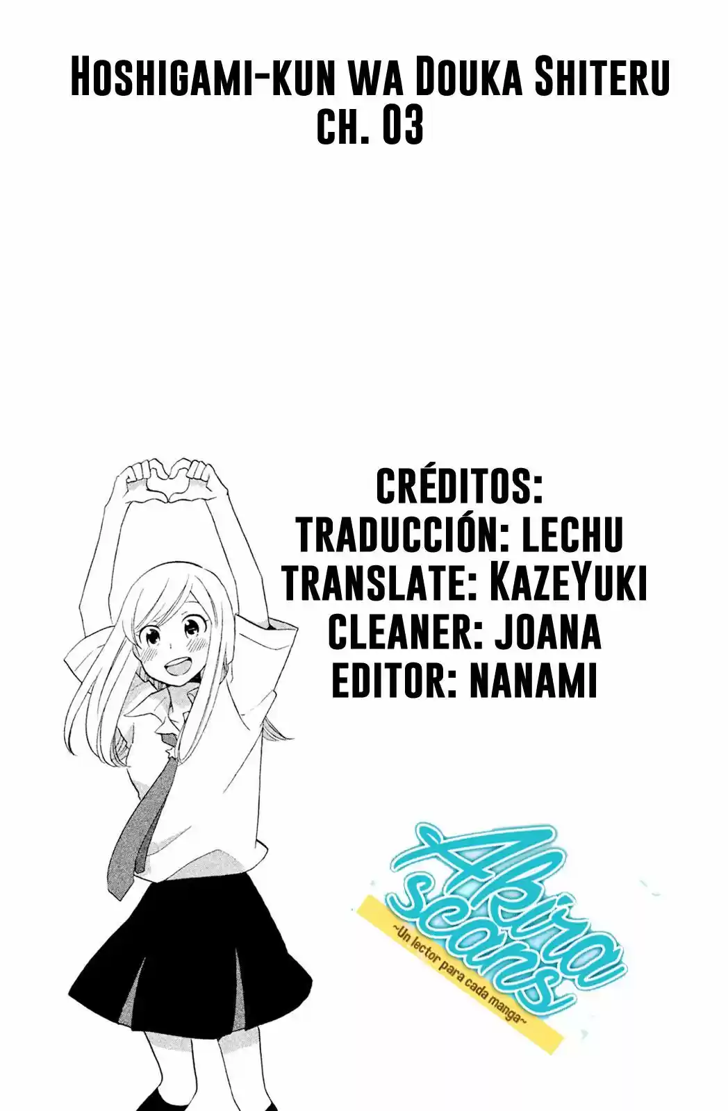 Hoshigami-kun wa Douka Shite Iru (2014) - Capítulo 3 - Página 1 - LectorTMOo