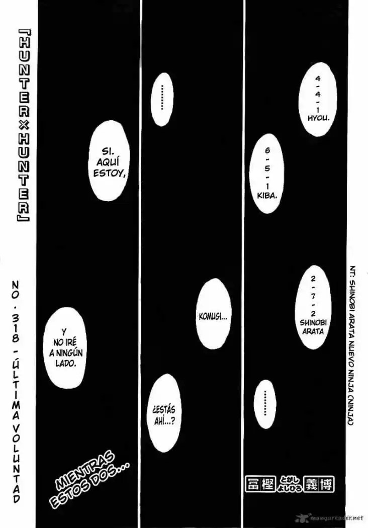 Hunter X Hunter (1998) - Capítulo 318 - Página 1 - LectorTMOo