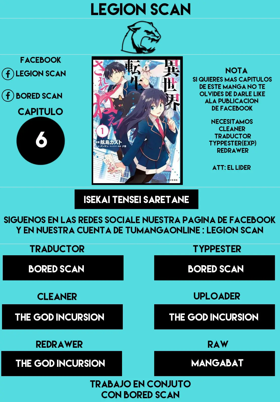 Isekai Tensei ... ¡Saretenee! - Capítulo 6 - Página 1 - LectorTMOo