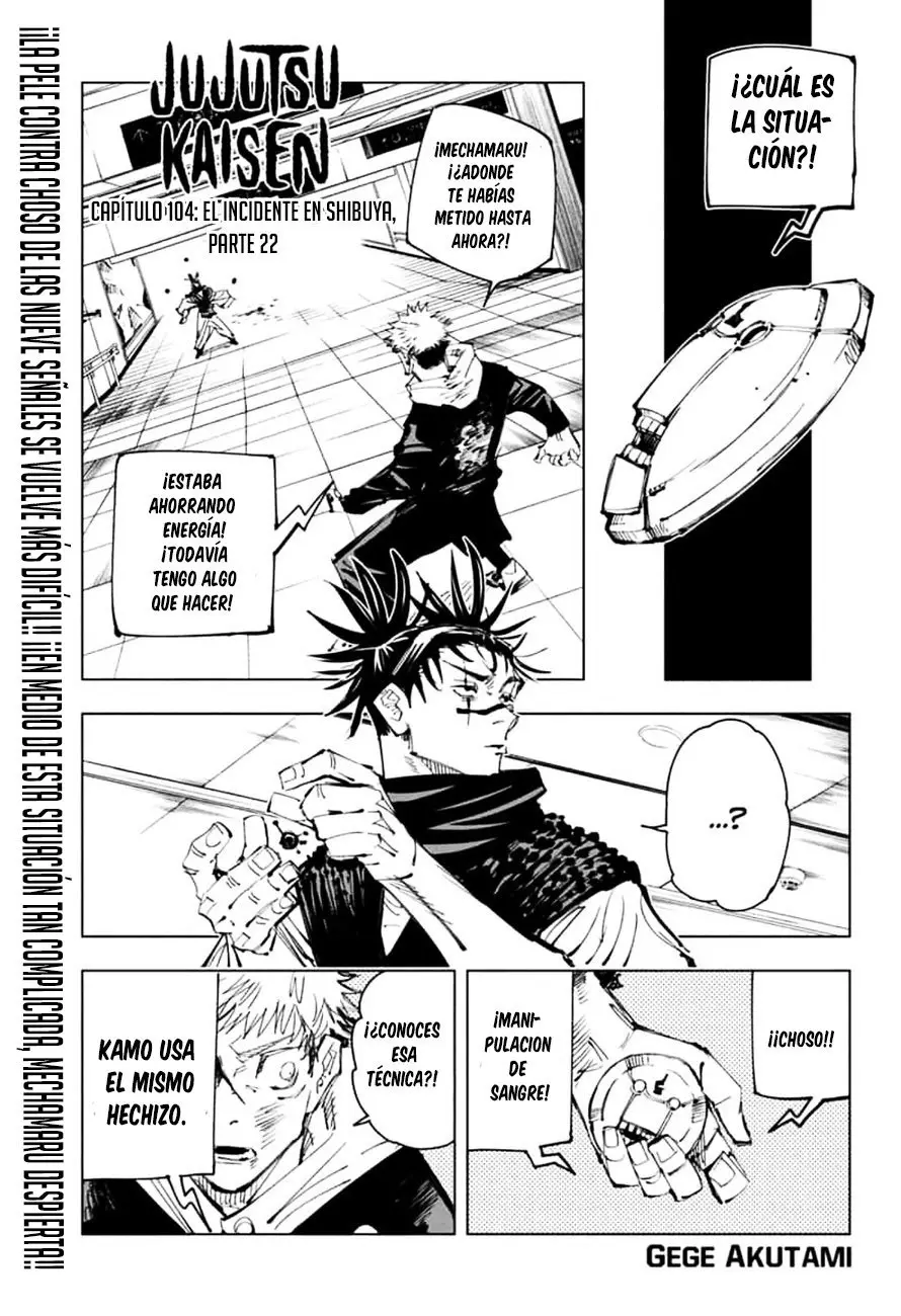 Jujutsu kaisen (2018) - Capítulo 104 - Página 3 - LectorTMOo