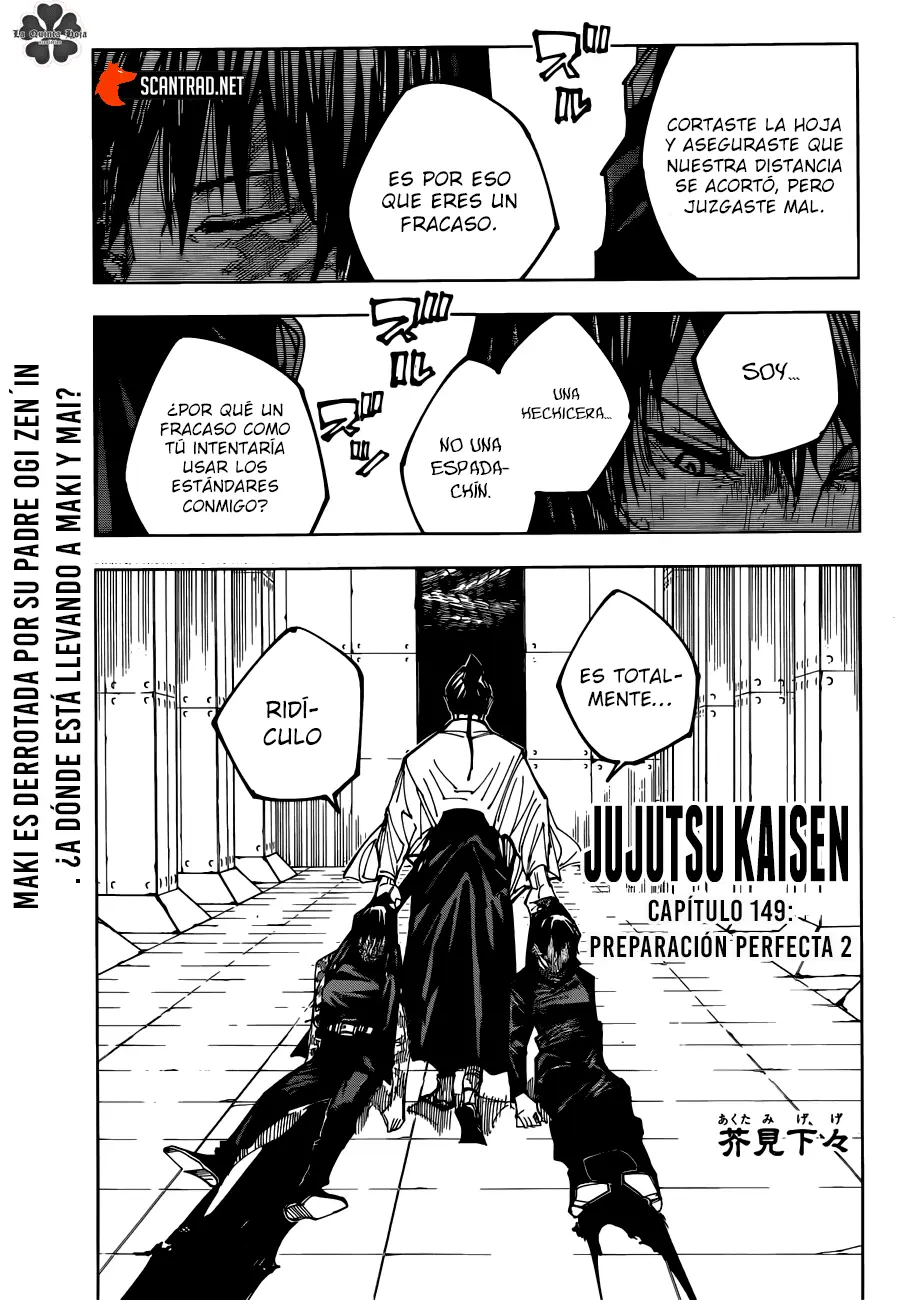 Jujutsu kaisen (2018) - Capítulo 149 - Página 1 - LectorTMOo