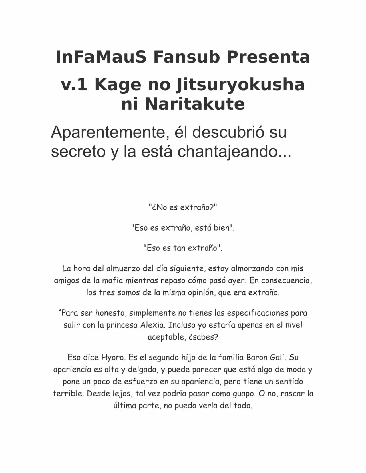 Kage no Jitsuryokusha ni Naritakute (Novela) - Capítulo 10 - Página 1 - LectorTMOo