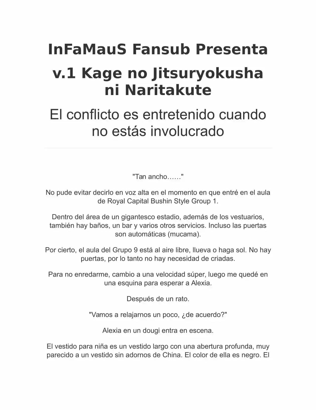 Kage no Jitsuryokusha ni Naritakute (Novela) - Capítulo 11 - Página 1 - LectorTMOo