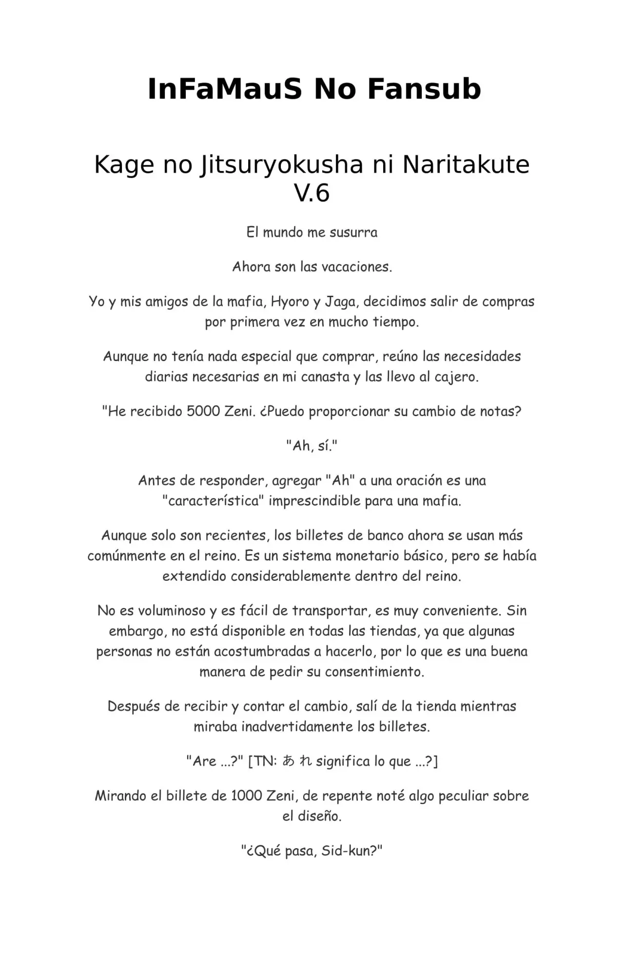 Kage no Jitsuryokusha ni Naritakute (Novela) - Capítulo 115 - Página 1 - LectorTMOo