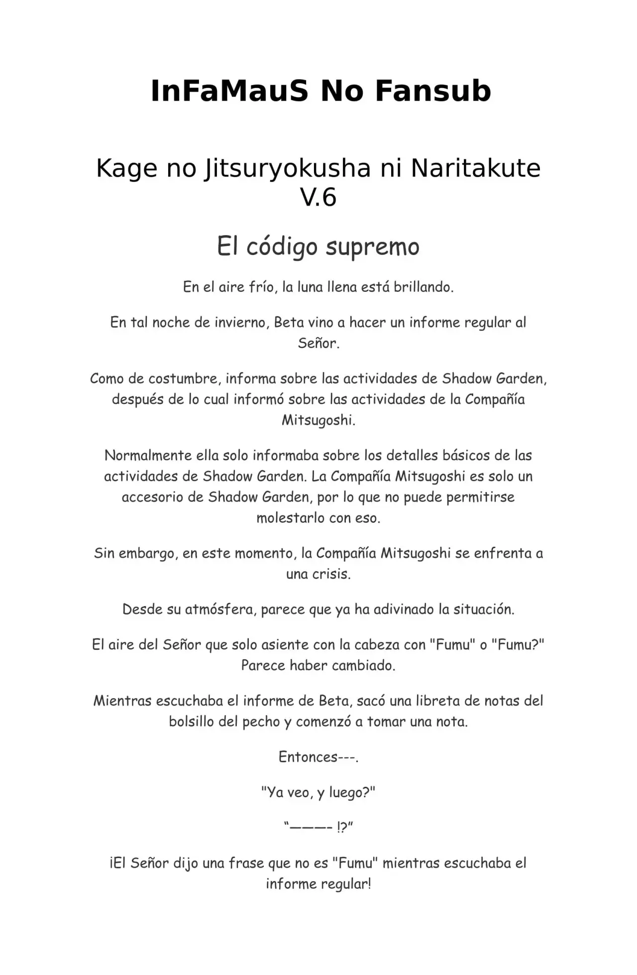 Kage no Jitsuryokusha ni Naritakute (Novela) - Capítulo 128 - Página 1 - LectorTMOo