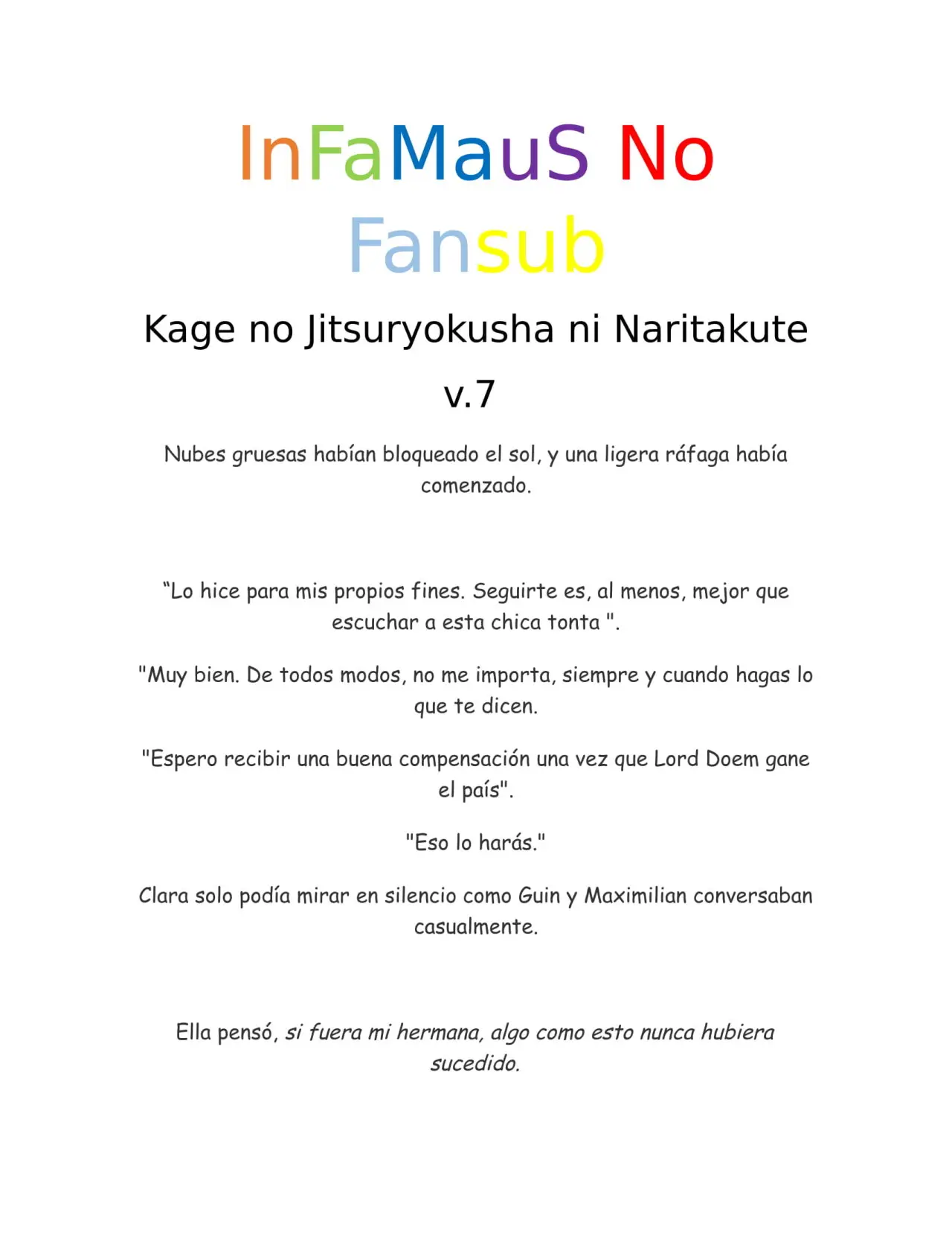 Kage no Jitsuryokusha ni Naritakute (Novela) - Capítulo 162 - Página 1 - LectorTMOo