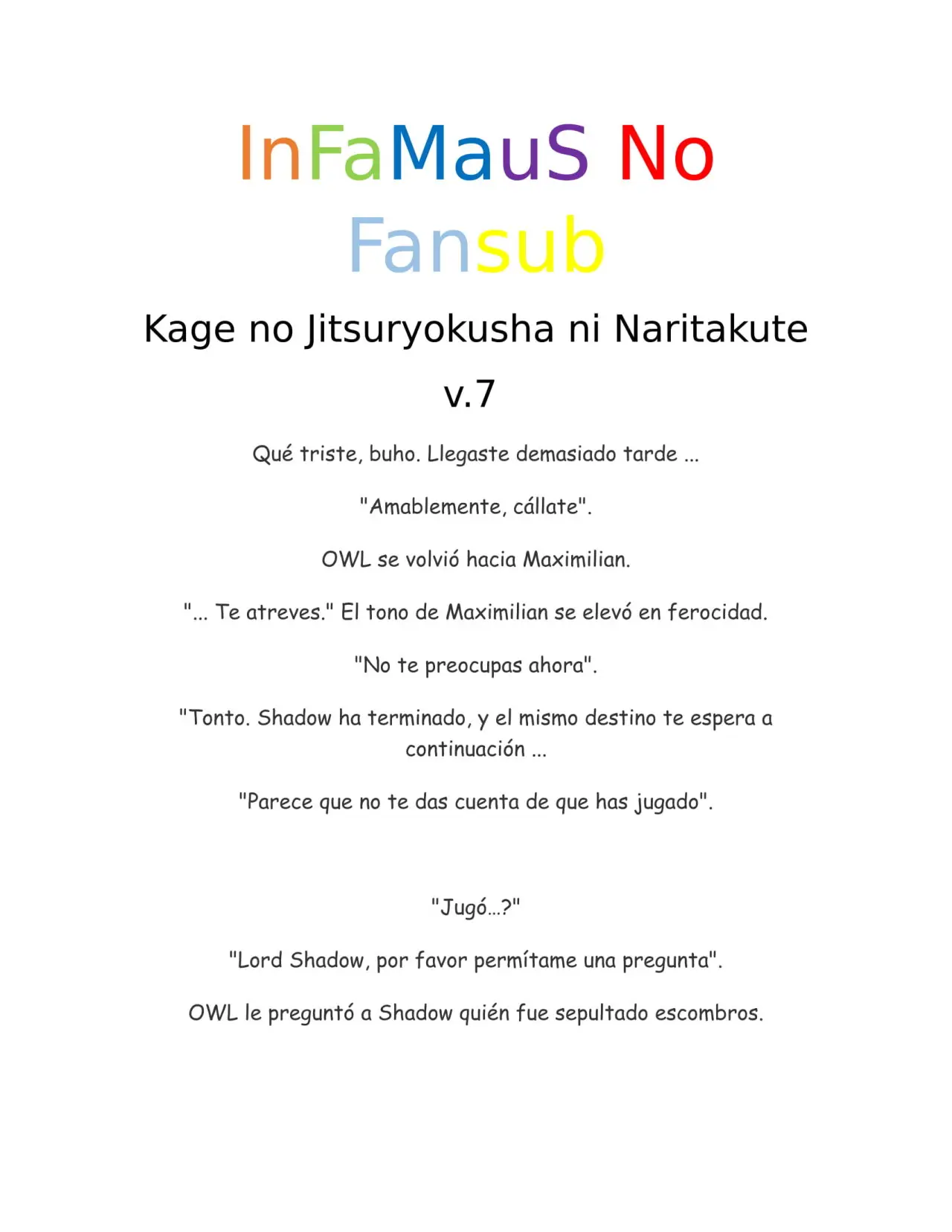 Kage no Jitsuryokusha ni Naritakute (Novela) - Capítulo 165 - Página 1 - LectorTMOo