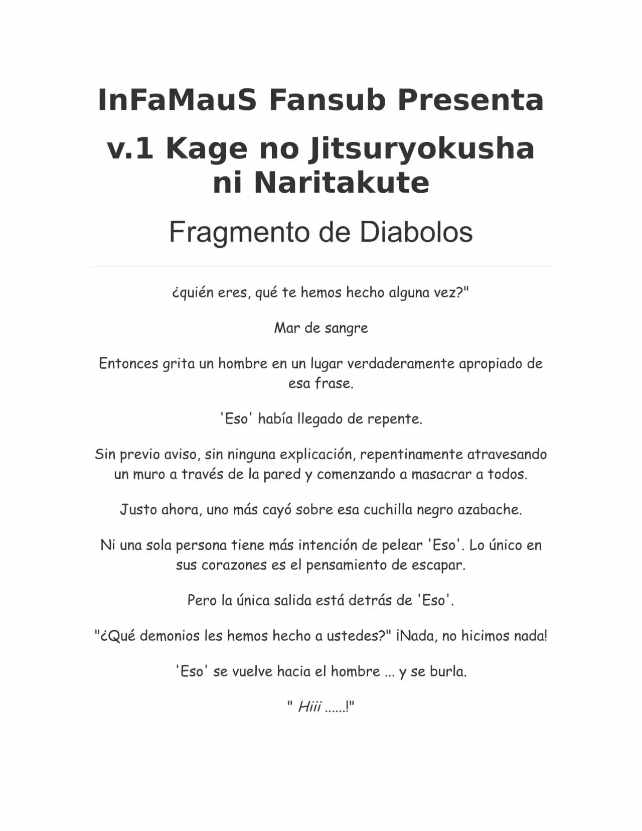 Kage no Jitsuryokusha ni Naritakute (Novela) - Capítulo 17 - Página 1 - LectorTMOo