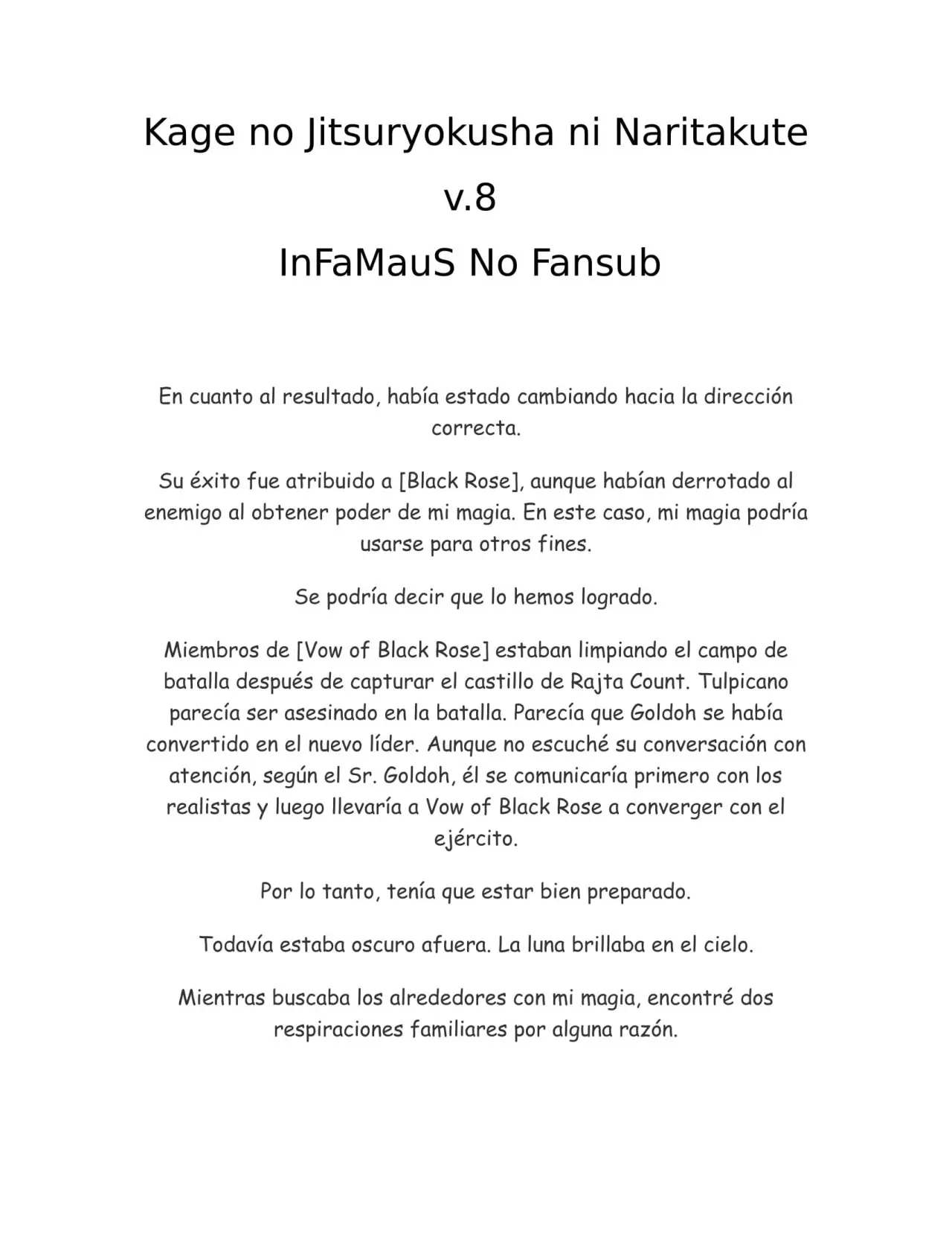 Kage no Jitsuryokusha ni Naritakute (Novela) - Capítulo 177 - Página 1 - LectorTMOo