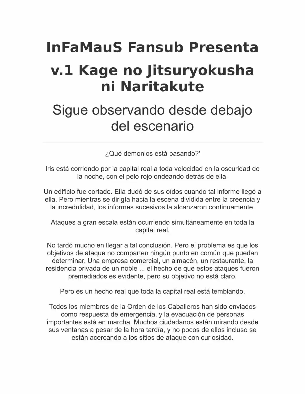 Kage no Jitsuryokusha ni Naritakute (Novela) - Capítulo 18 - Página 1 - LectorTMOo