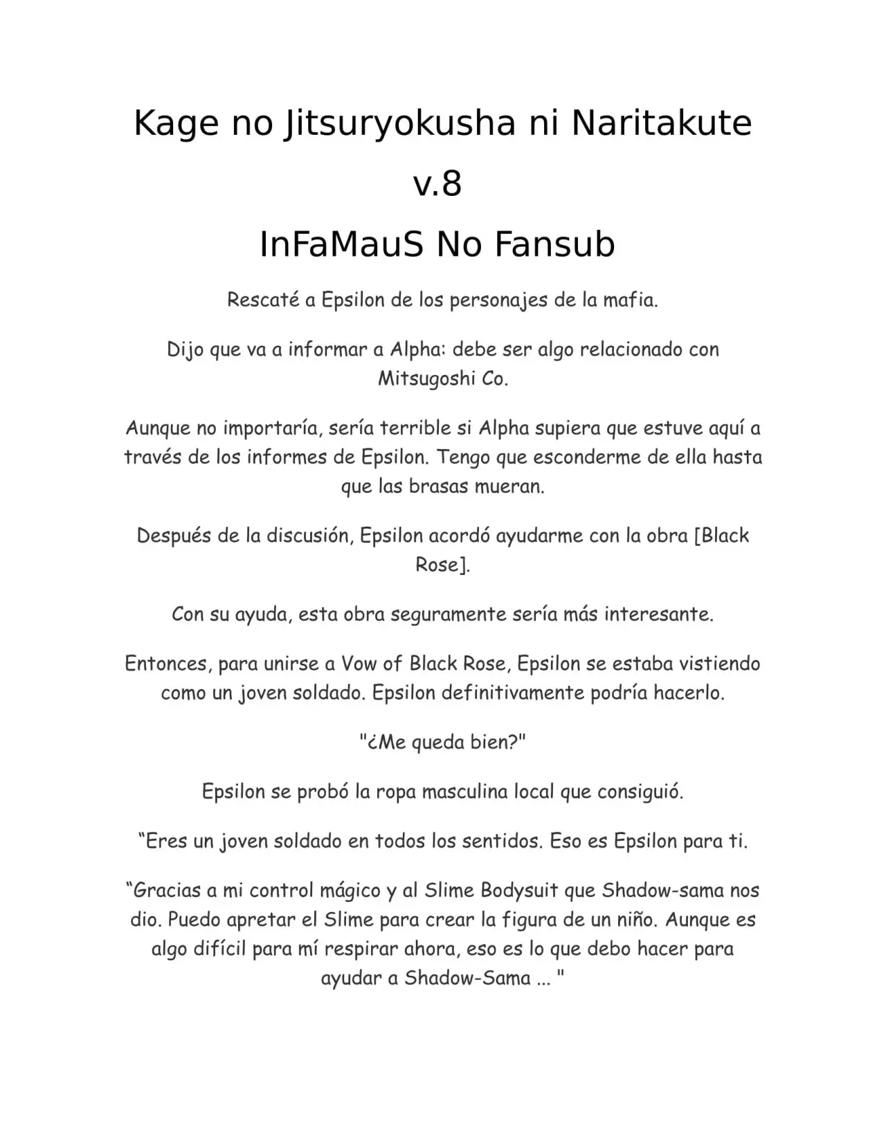 Kage no Jitsuryokusha ni Naritakute (Novela) - Capítulo 181 - Página 1 - LectorTMOo