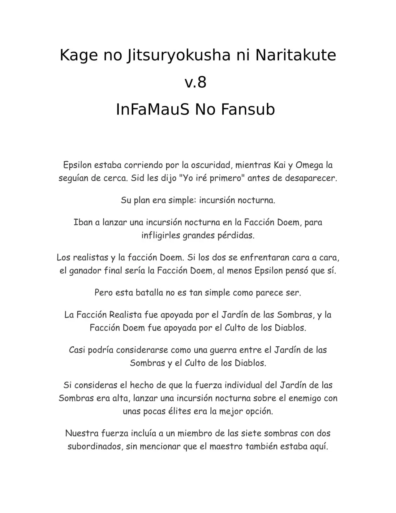 Kage no Jitsuryokusha ni Naritakute (Novela) - Capítulo 188 - Página 1 - LectorTMOo