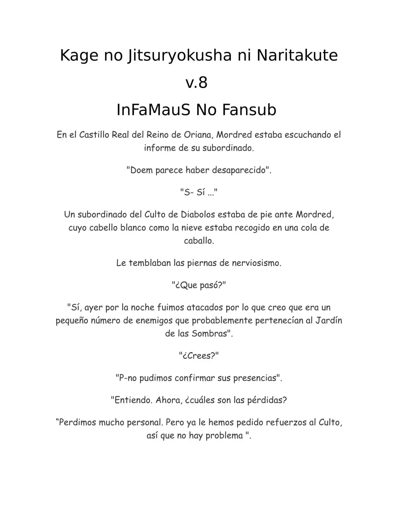 Kage no Jitsuryokusha ni Naritakute (Novela) - Capítulo 196 - Página 1 - LectorTMOo