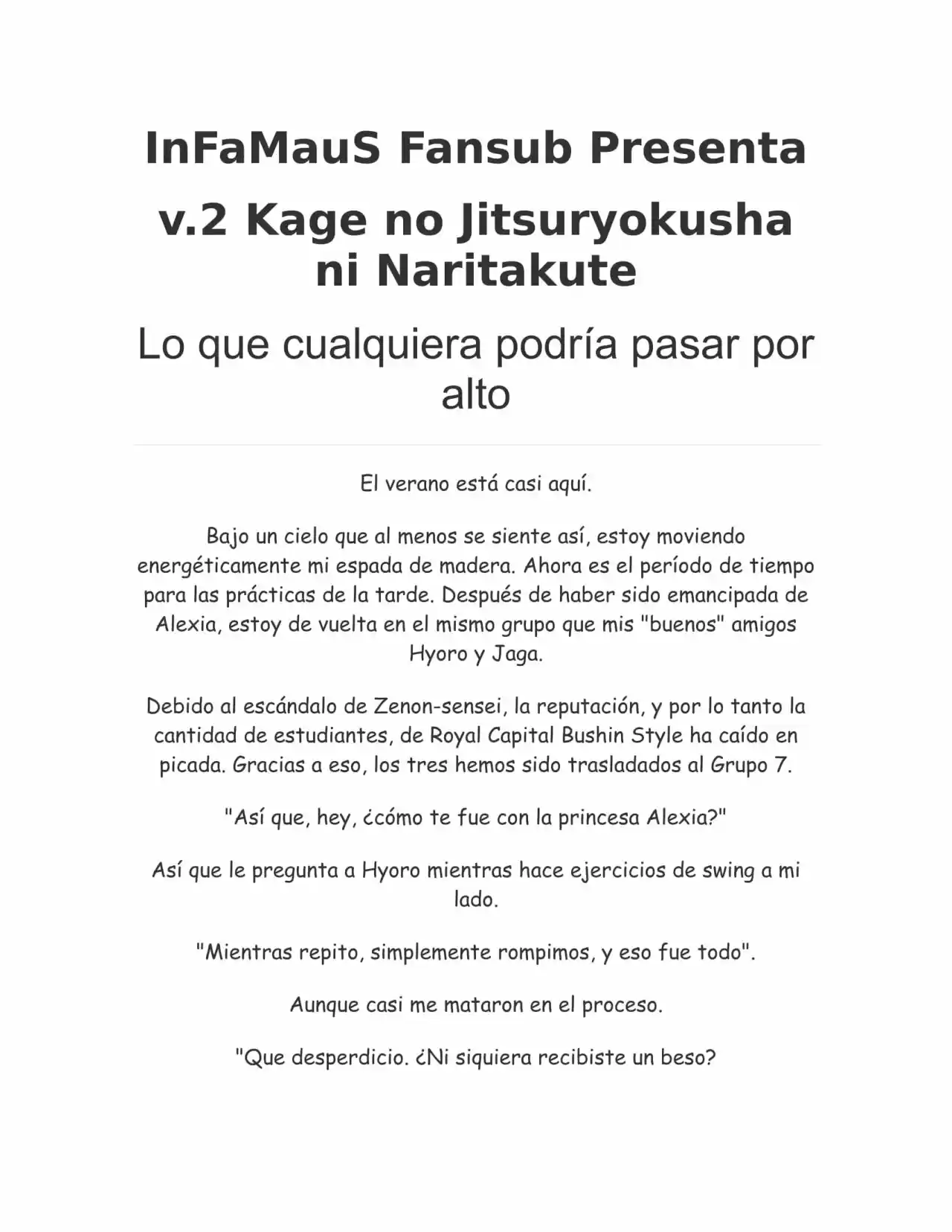 Kage no Jitsuryokusha ni Naritakute (Novela) - Capítulo 22 - Página 1 - LectorTMOo