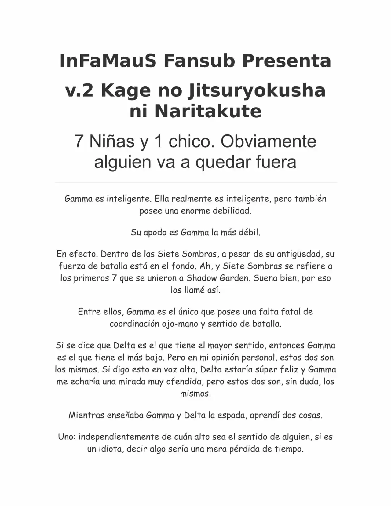Kage no Jitsuryokusha ni Naritakute (Novela) - Capítulo 24 - Página 1 - LectorTMOo