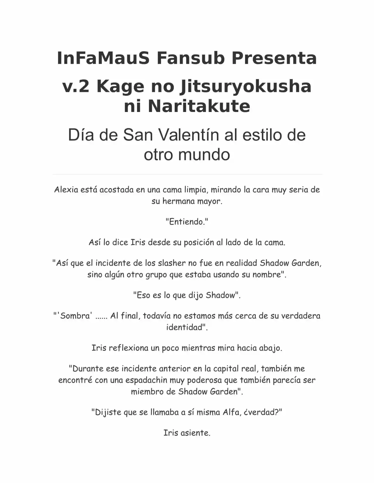 Kage no Jitsuryokusha ni Naritakute (Novela) - Capítulo 28 - Página 1 - LectorTMOo