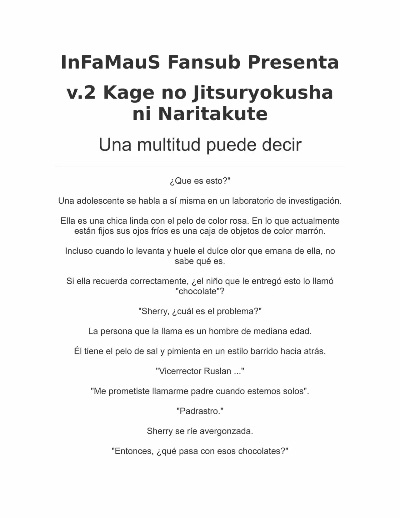 Kage no Jitsuryokusha ni Naritakute (Novela) - Capítulo 29 - Página 1 - LectorTMOo