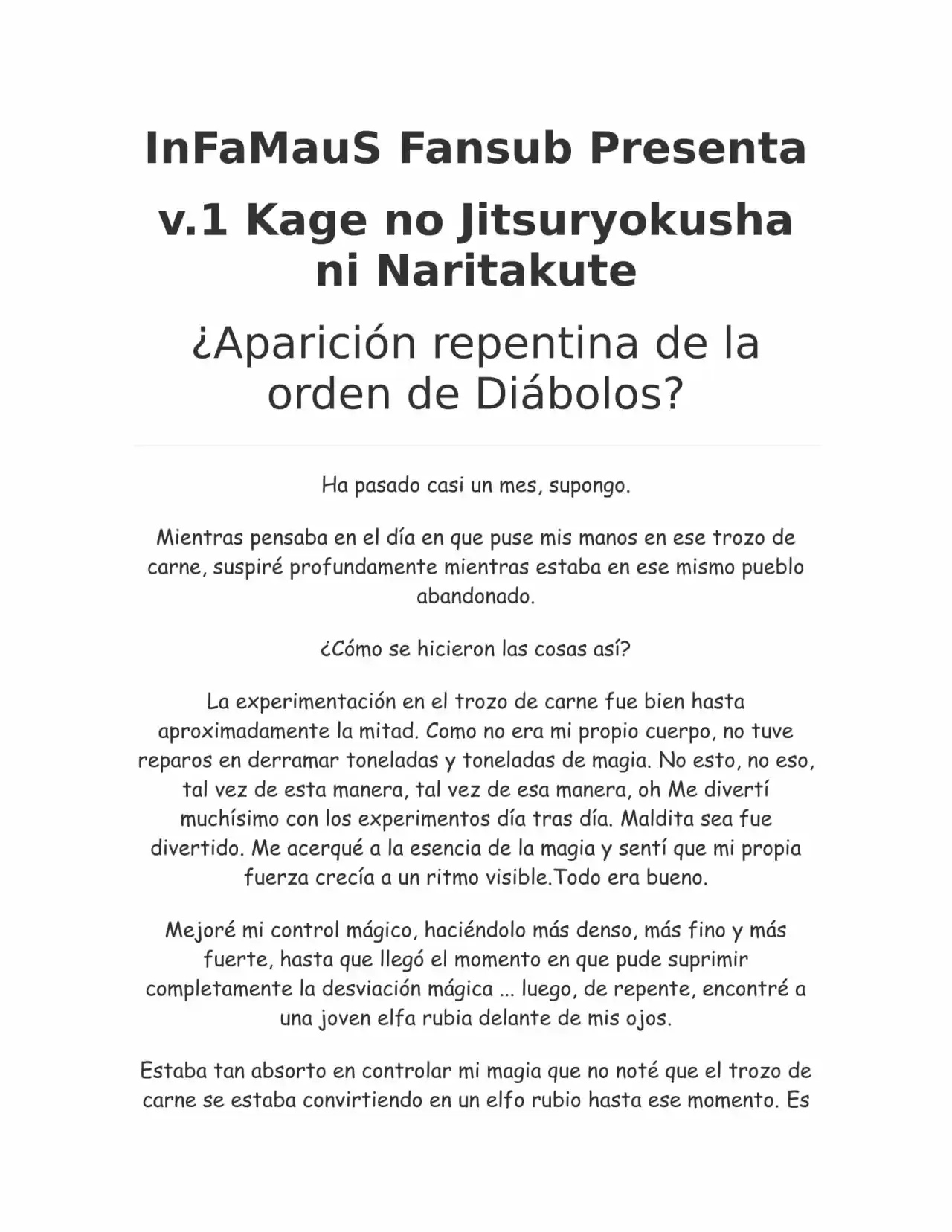Kage no Jitsuryokusha ni Naritakute (Novela) - Capítulo 3 - Página 1 - LectorTMOo