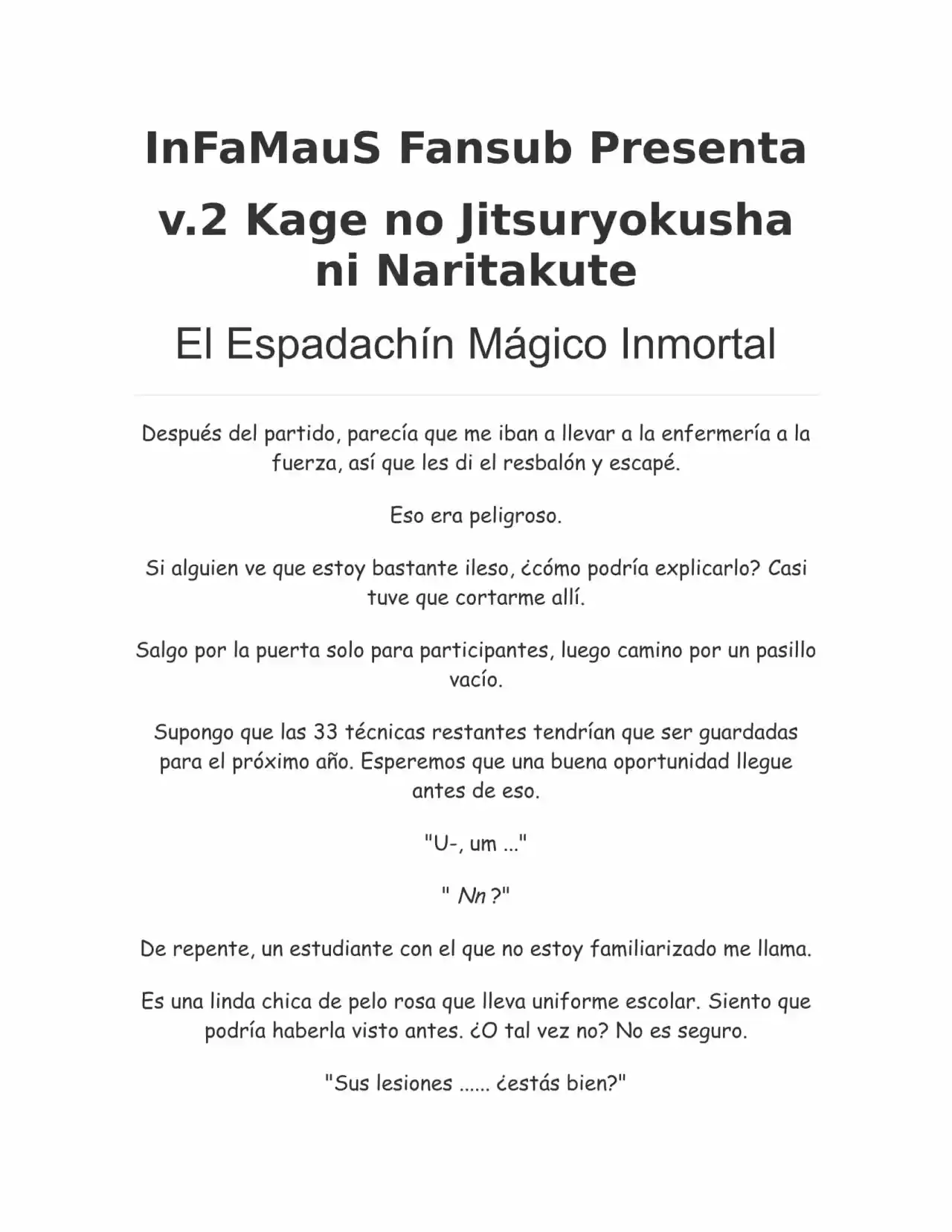 Kage no Jitsuryokusha ni Naritakute (Novela) - Capítulo 32 - Página 1 - LectorTMOo