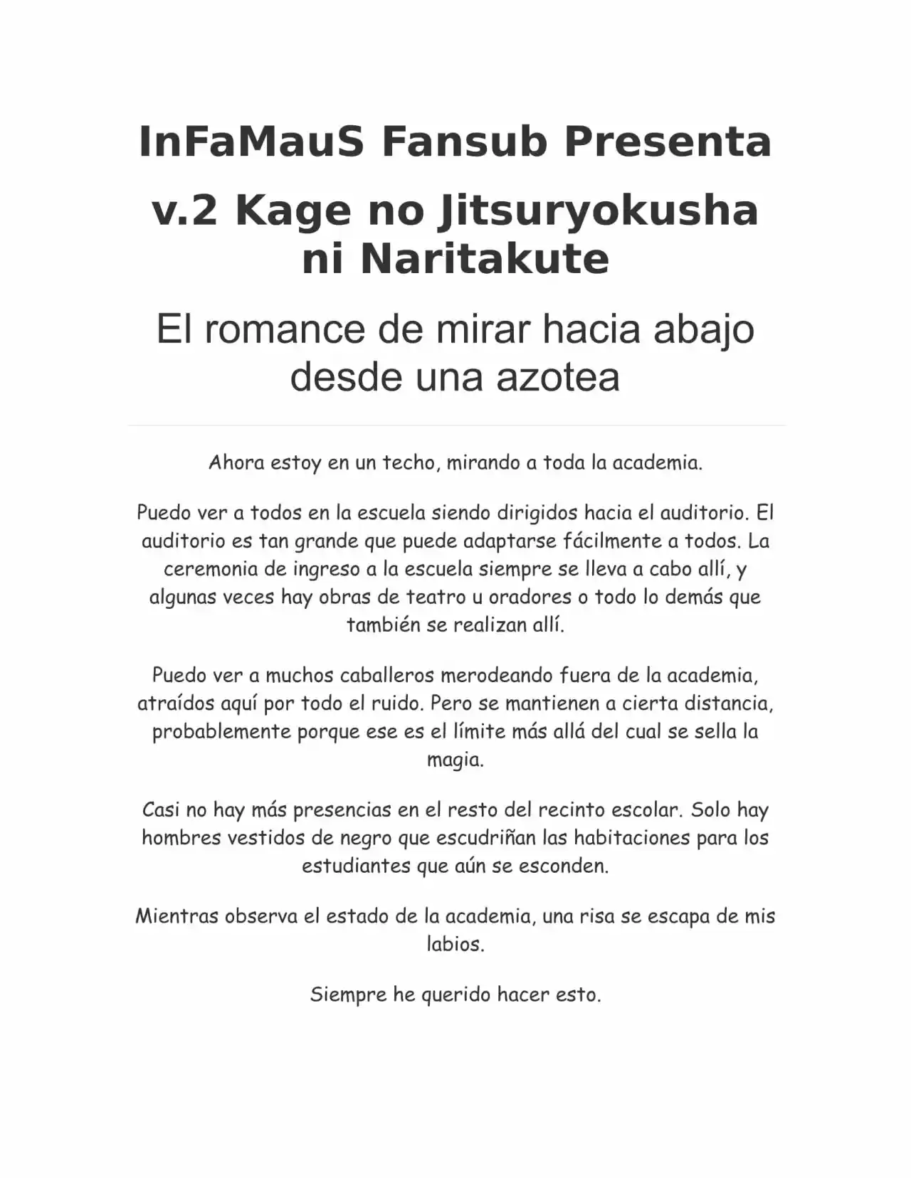 Kage no Jitsuryokusha ni Naritakute (Novela) - Capítulo 35 - Página 1 - LectorTMOo