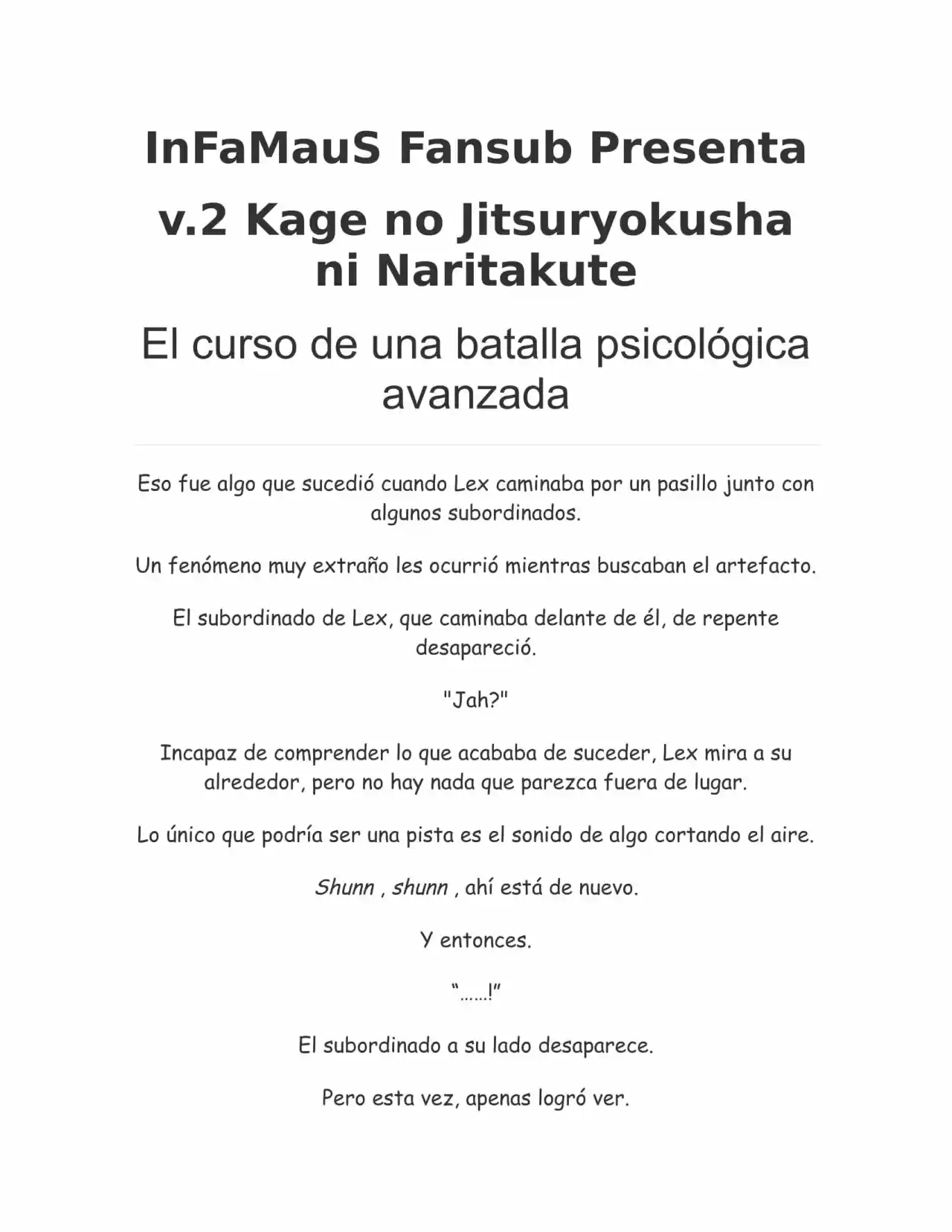 Kage no Jitsuryokusha ni Naritakute (Novela) - Capítulo 37 - Página 1 - LectorTMOo