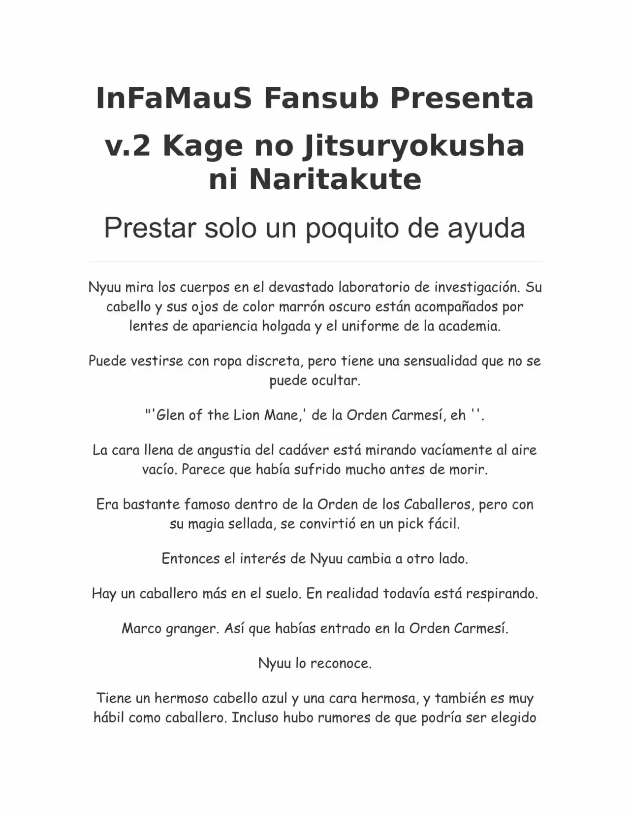 Kage no Jitsuryokusha ni Naritakute (Novela) - Capítulo 38 - Página 1 - LectorTMOo