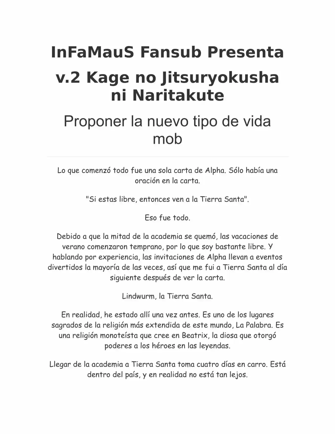 Kage no Jitsuryokusha ni Naritakute (Novela) - Capítulo 42 - Página 1 - LectorTMOo